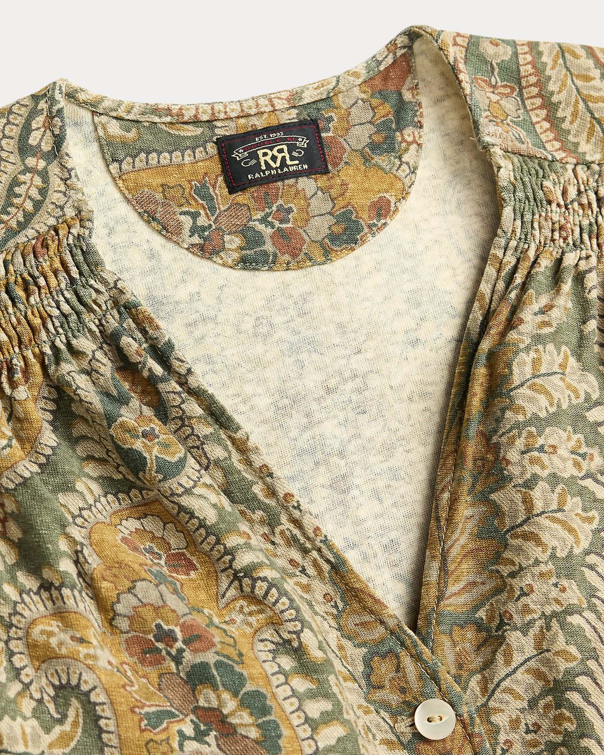 Ralph Lauren Paisley LinenCotton Jersey Jumpsuit