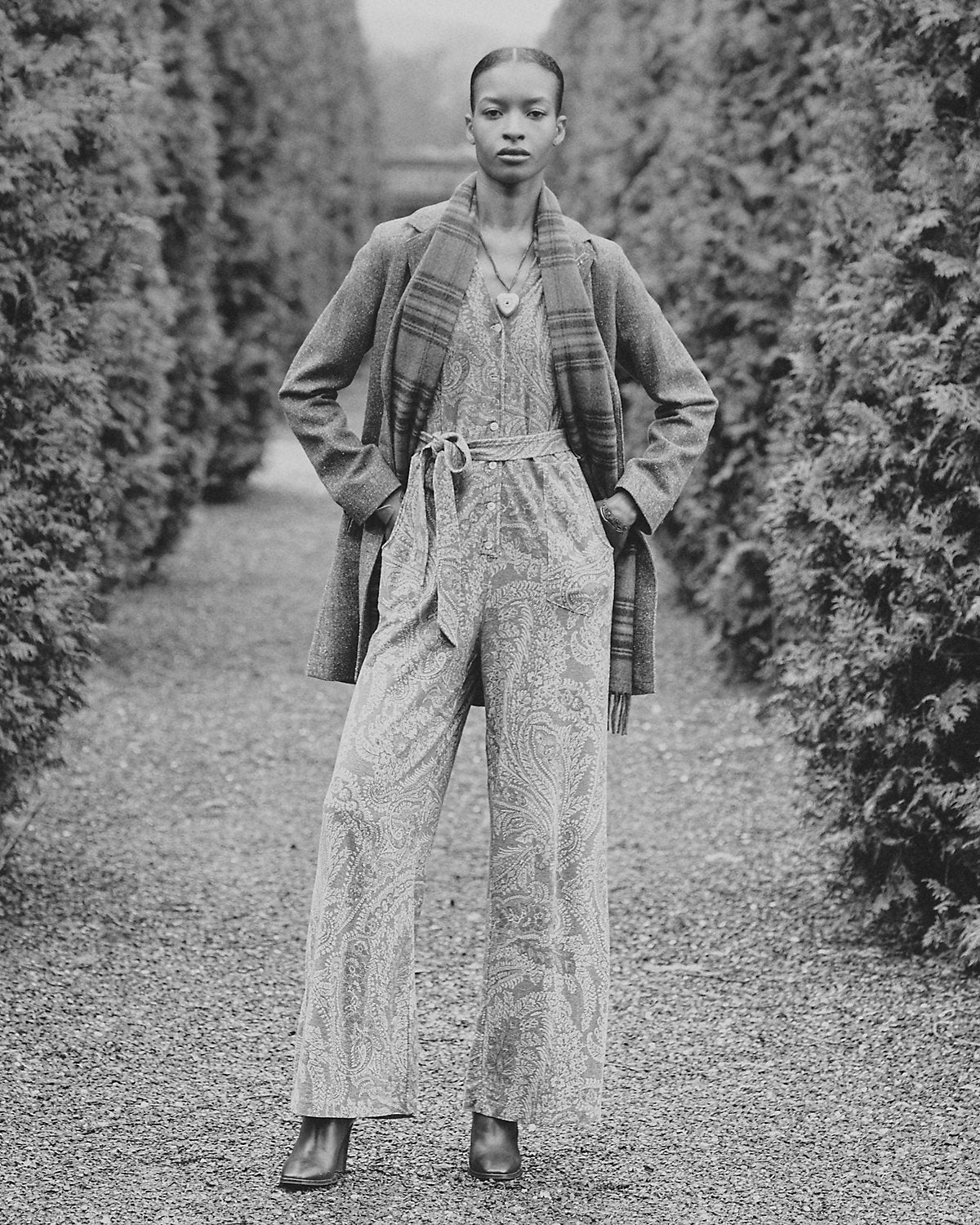 Ralph Lauren Paisley LinenCotton Jersey Jumpsuit