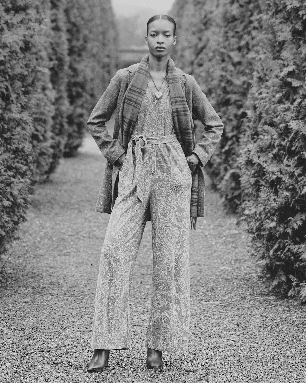 Ralph Lauren Paisley LinenCotton Jersey Jumpsuit