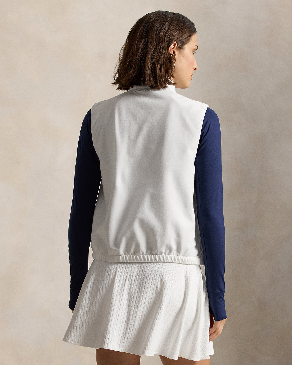 Ralph Lauren Hybrid QuiltedPanel Sleeveless Zip Vest