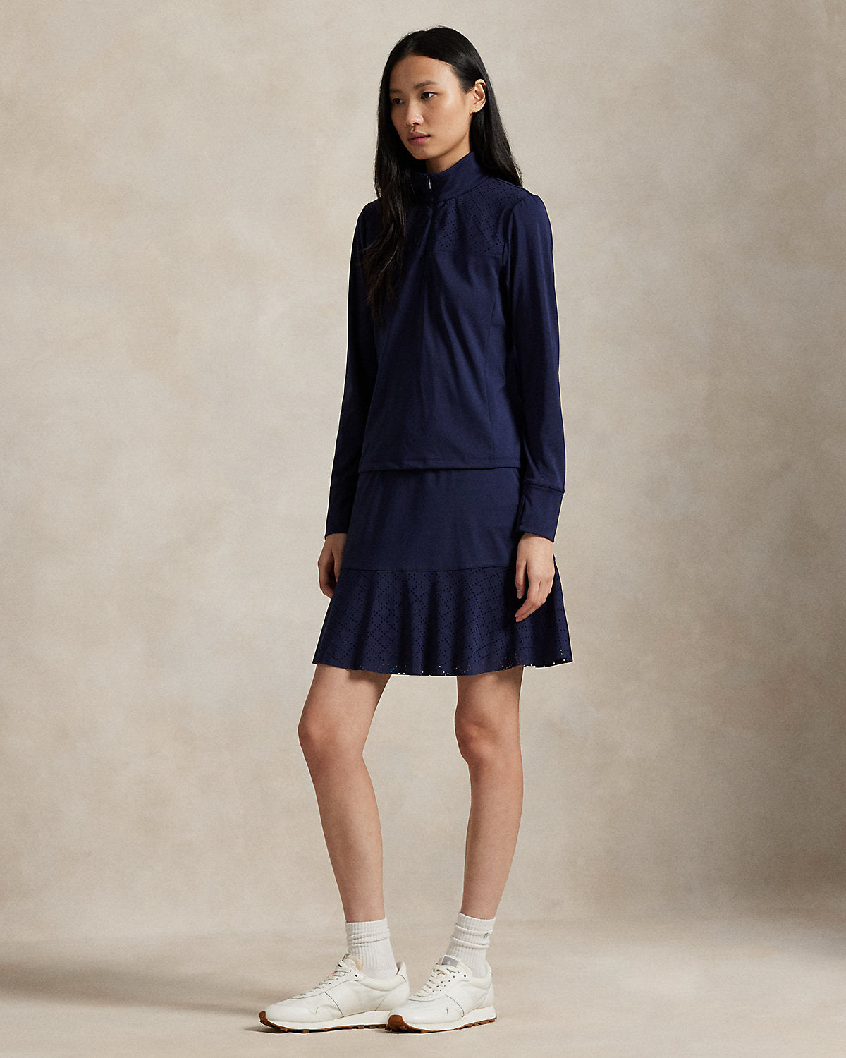 Ralph Lauren Eyelet Interlock Long Skort