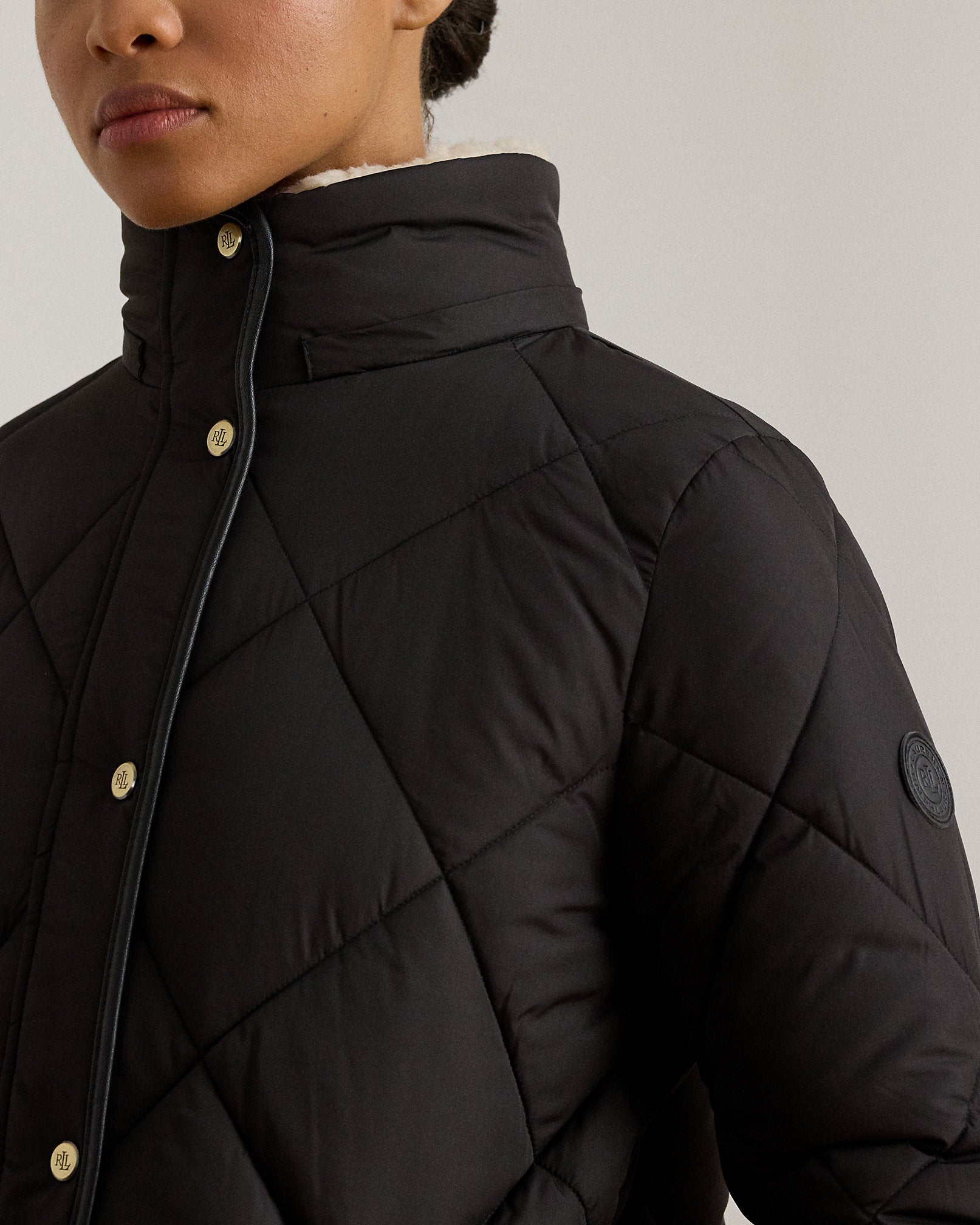 Ralph Lauren FauxFurTrim Hooded Quilted Coat