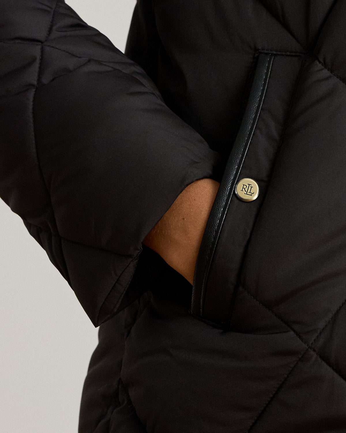 Ralph Lauren FauxFurTrim Hooded Quilted Coat