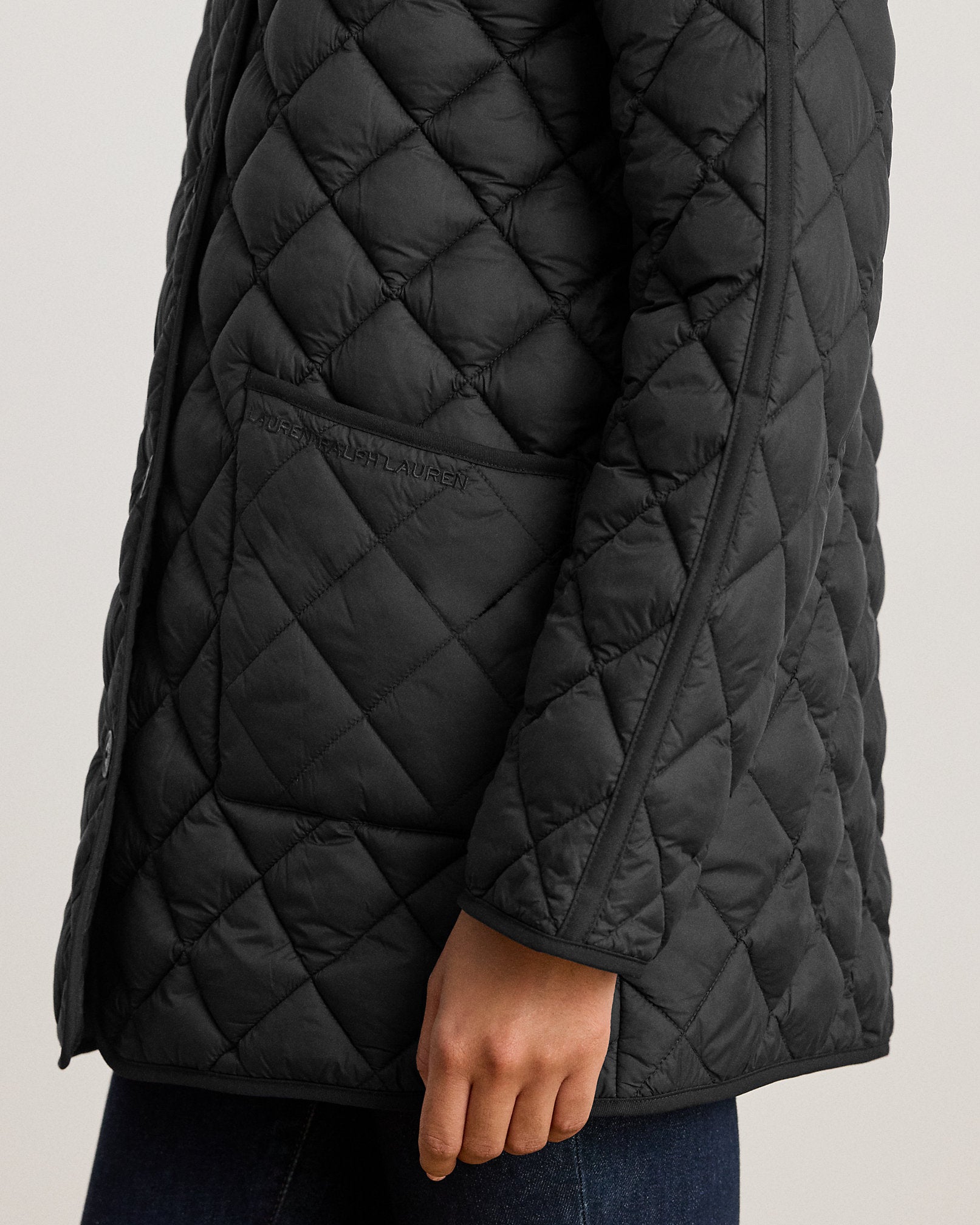 Ralph Lauren DiamondQuilted Mockneck Jacket