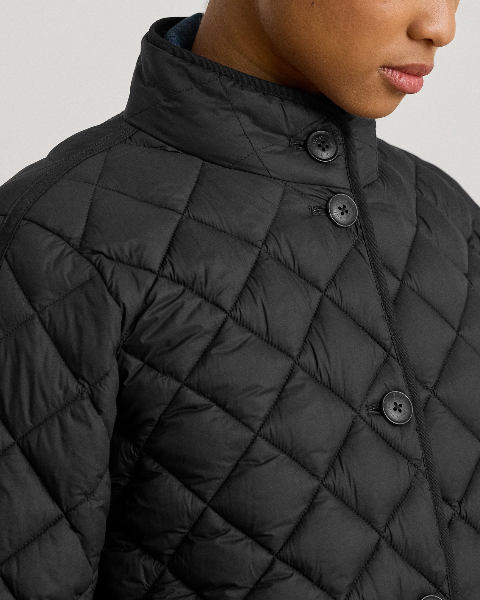 Ralph Lauren DiamondQuilted Mockneck Jacket