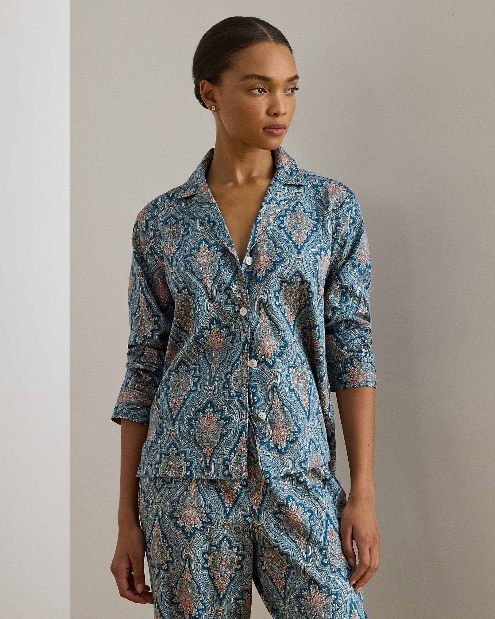 Ralph Lauren Paisley CottonBlend Sateen Sleep Set