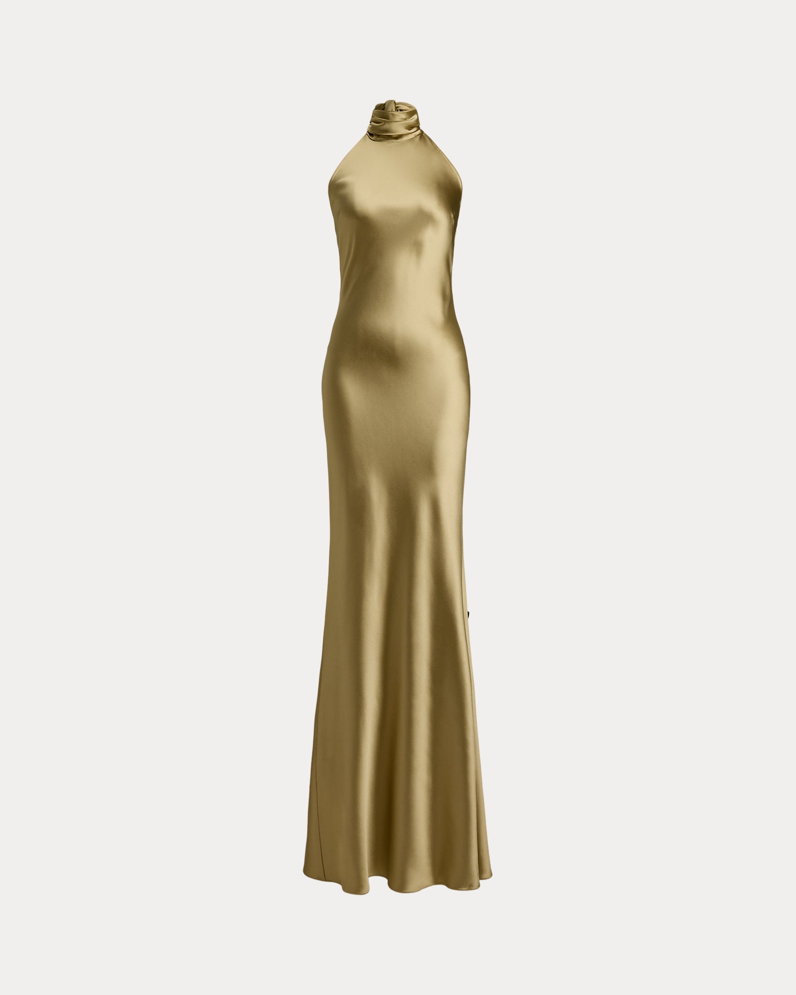 Ralph Lauren Chilton Stretch Satin Evening Dress