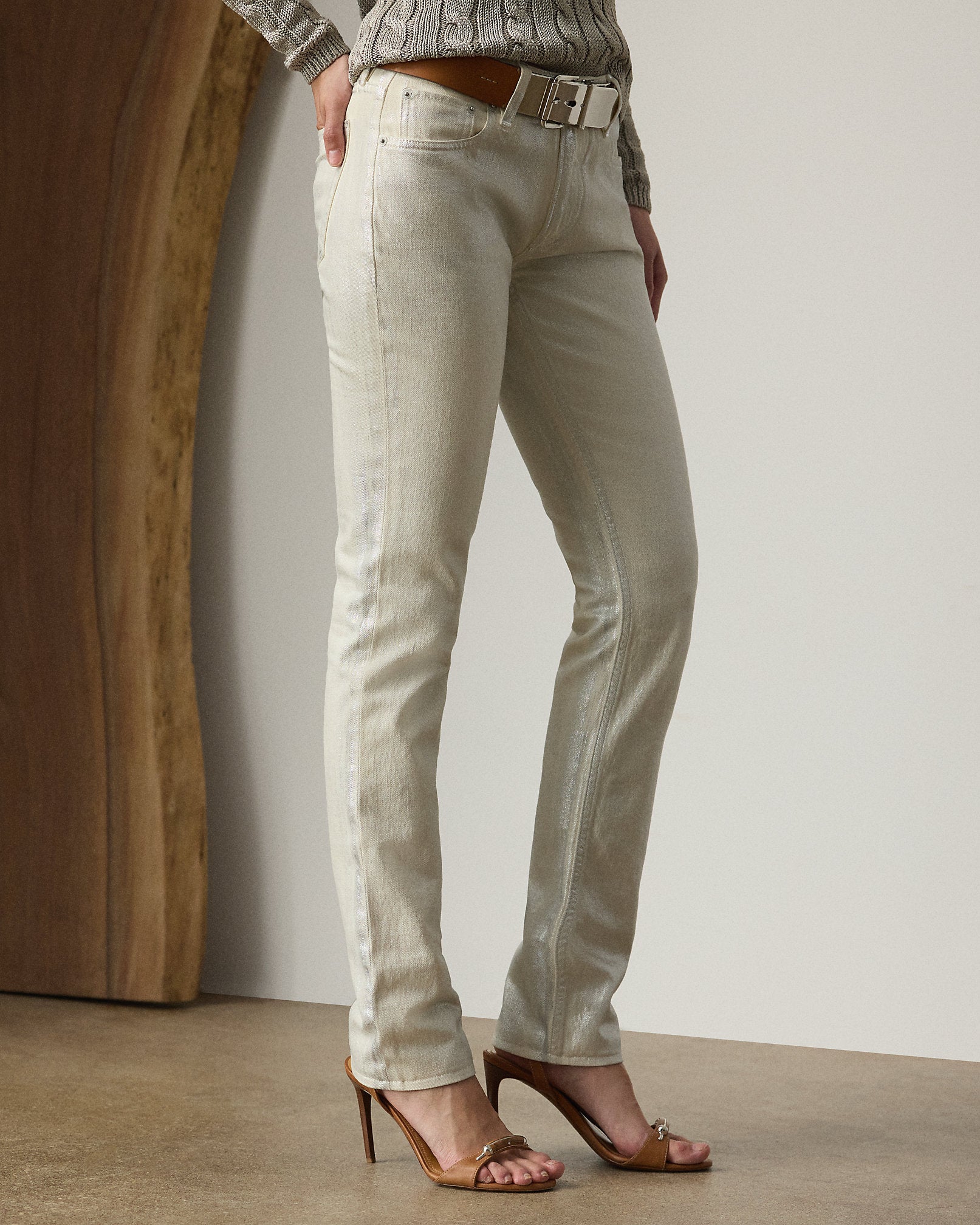 Ralph Lauren Barrett Foiled Slim Denim Jean