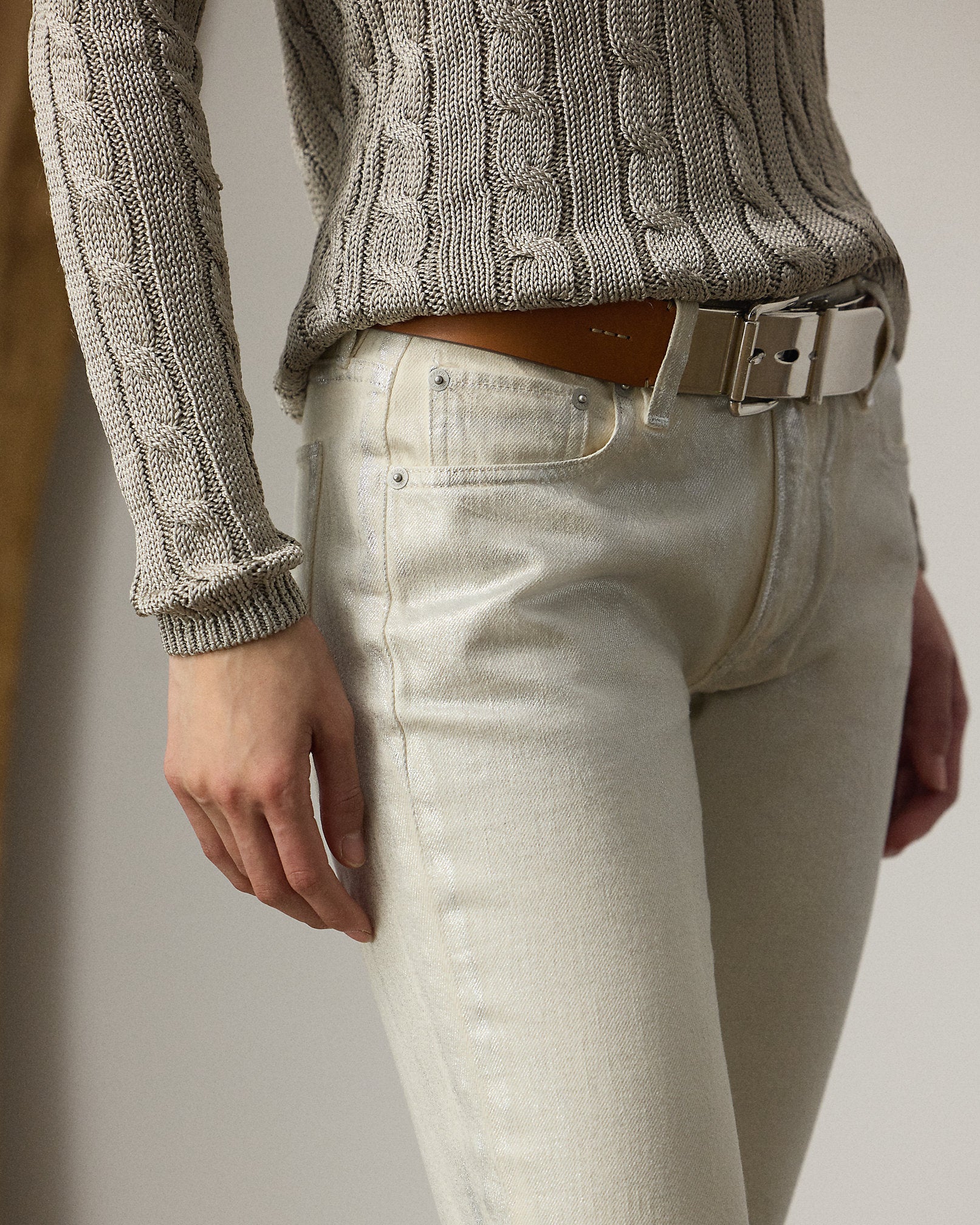 Ralph Lauren Barrett Foiled Slim Denim Jean