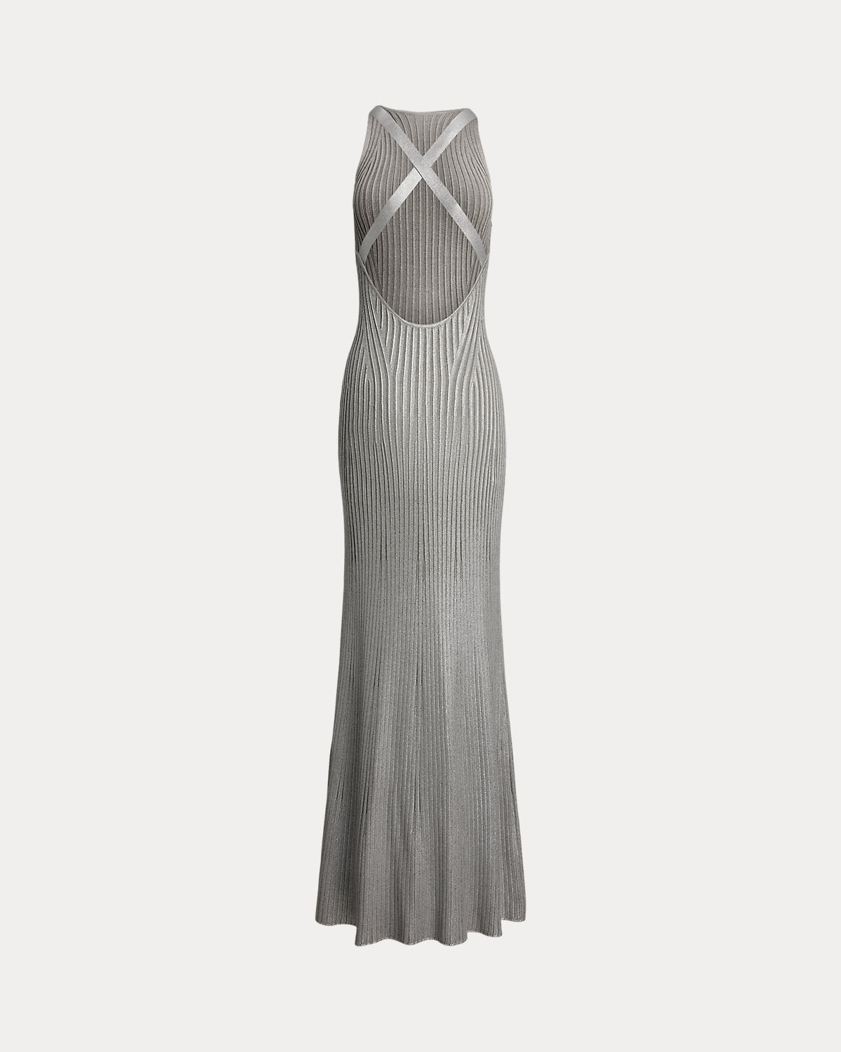 Ralph Lauren Foiled RibKnit Sleeveless Evening Dress