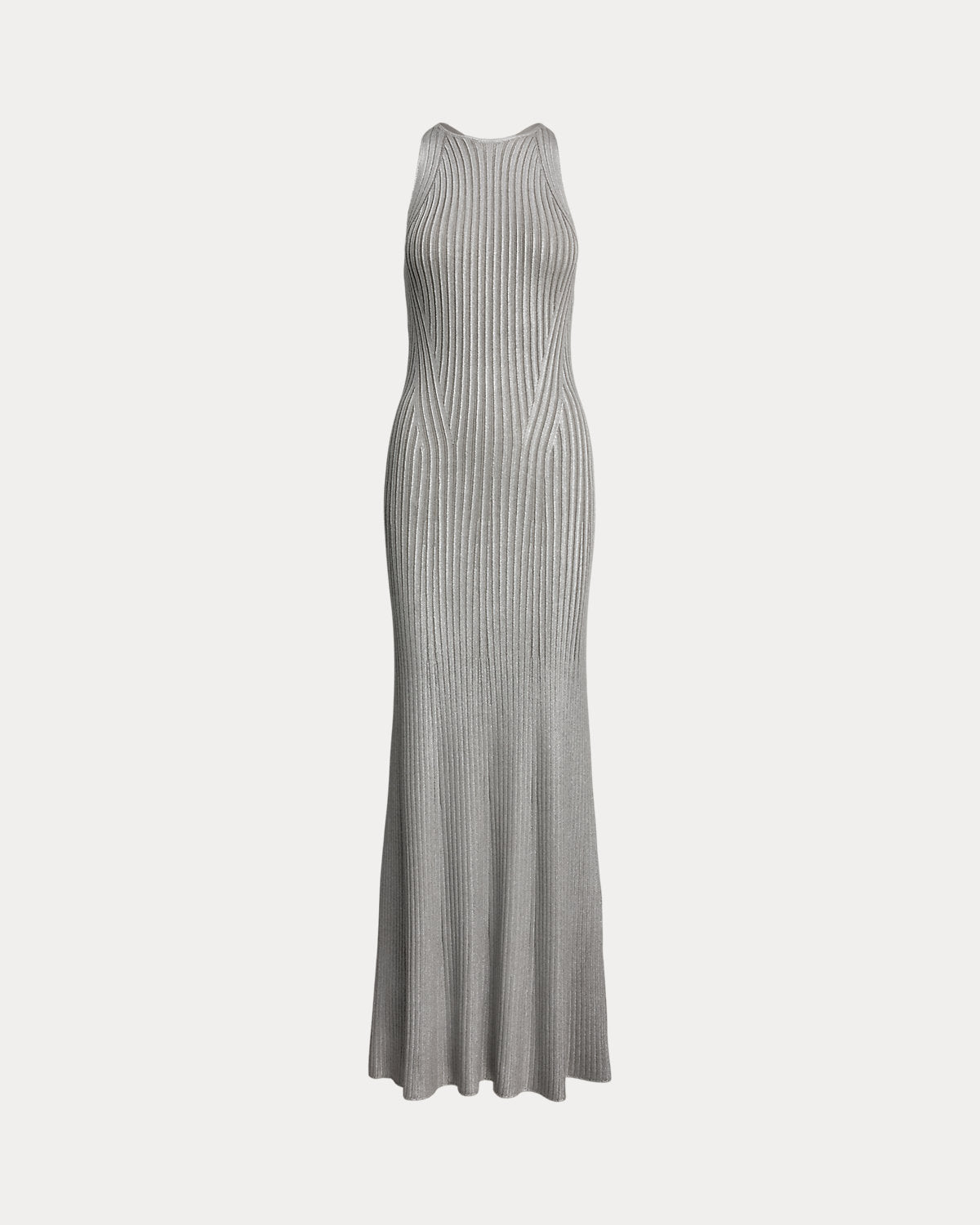 Ralph Lauren Foiled RibKnit Sleeveless Evening Dress