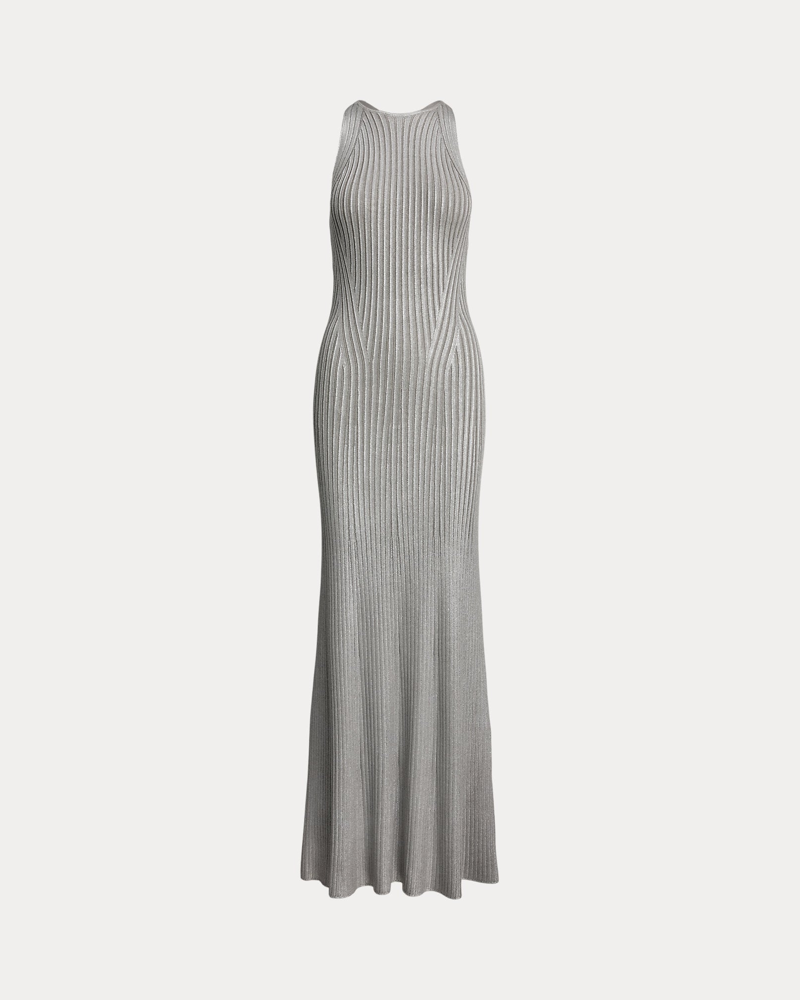 Ralph Lauren Foiled RibKnit Sleeveless Evening Dress