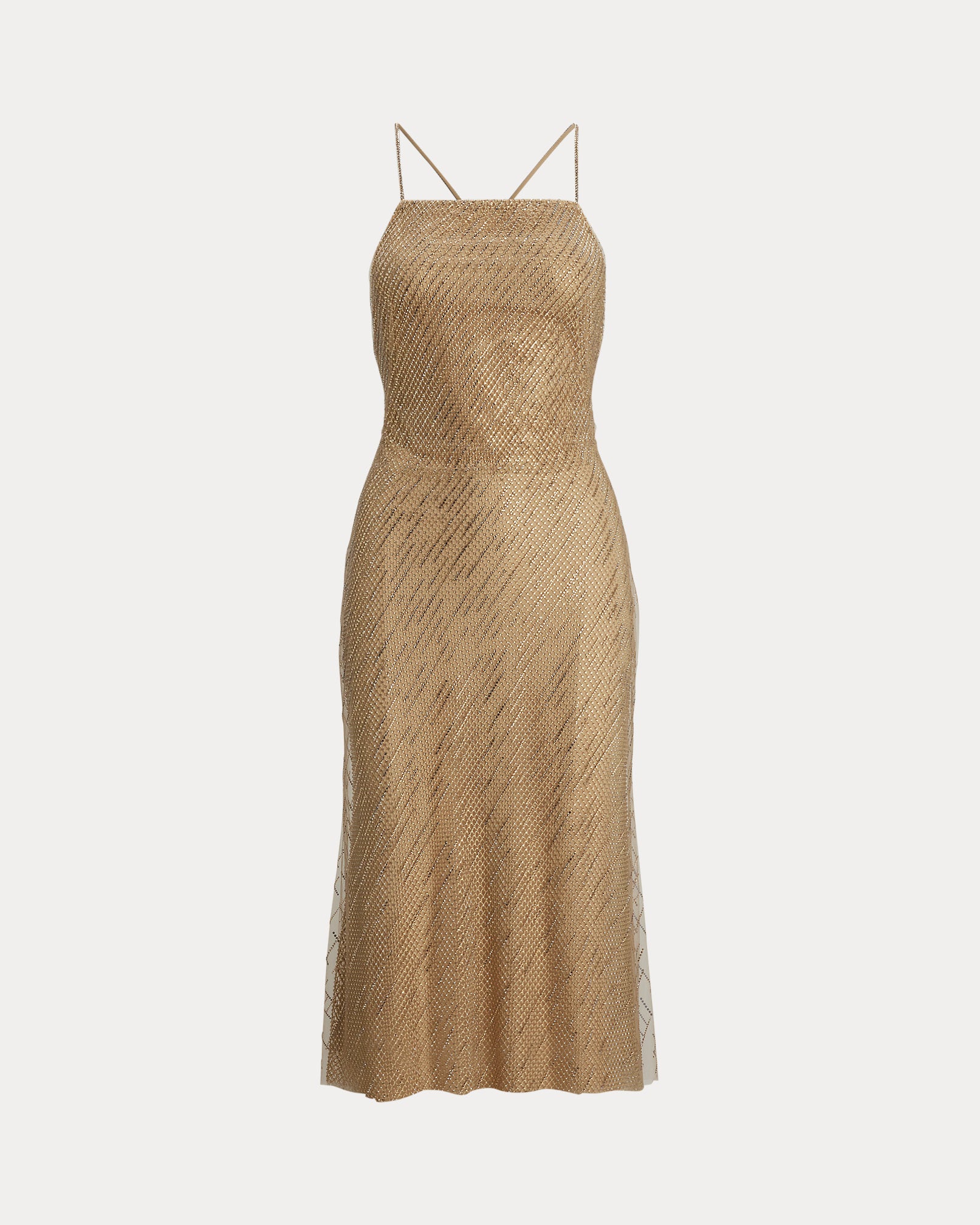 Ralph Lauren Donnely Embellished Tulle Cocktail Dress