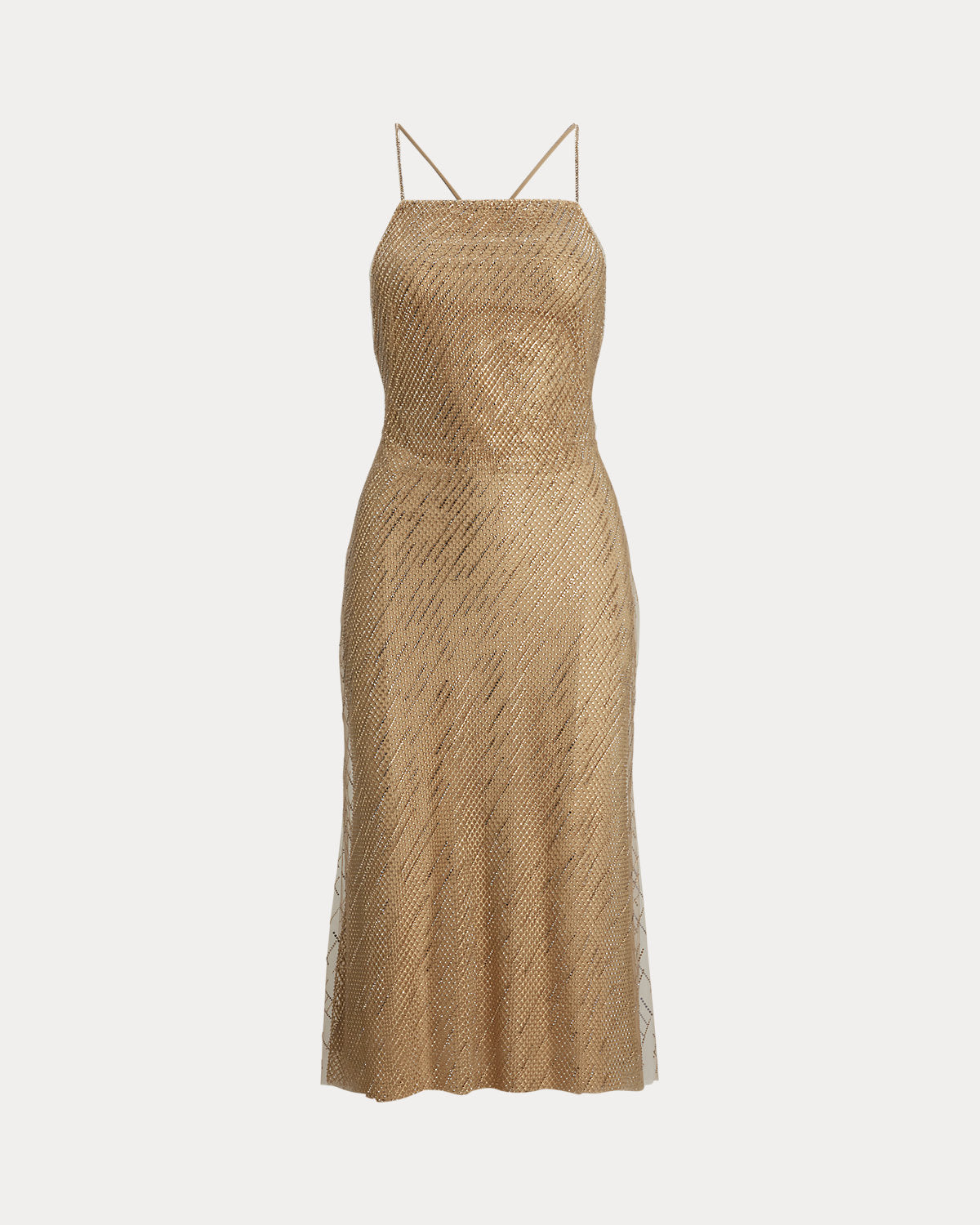 Ralph Lauren Donnely Embellished Tulle Cocktail Dress