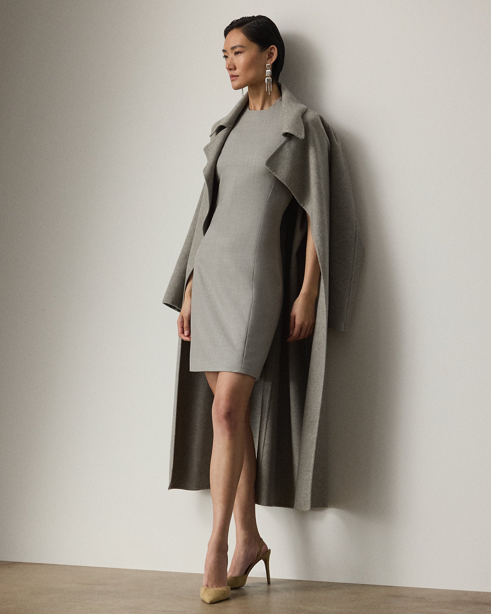 Ralph Lauren Kymberly Wool Sleeveless Day Dress