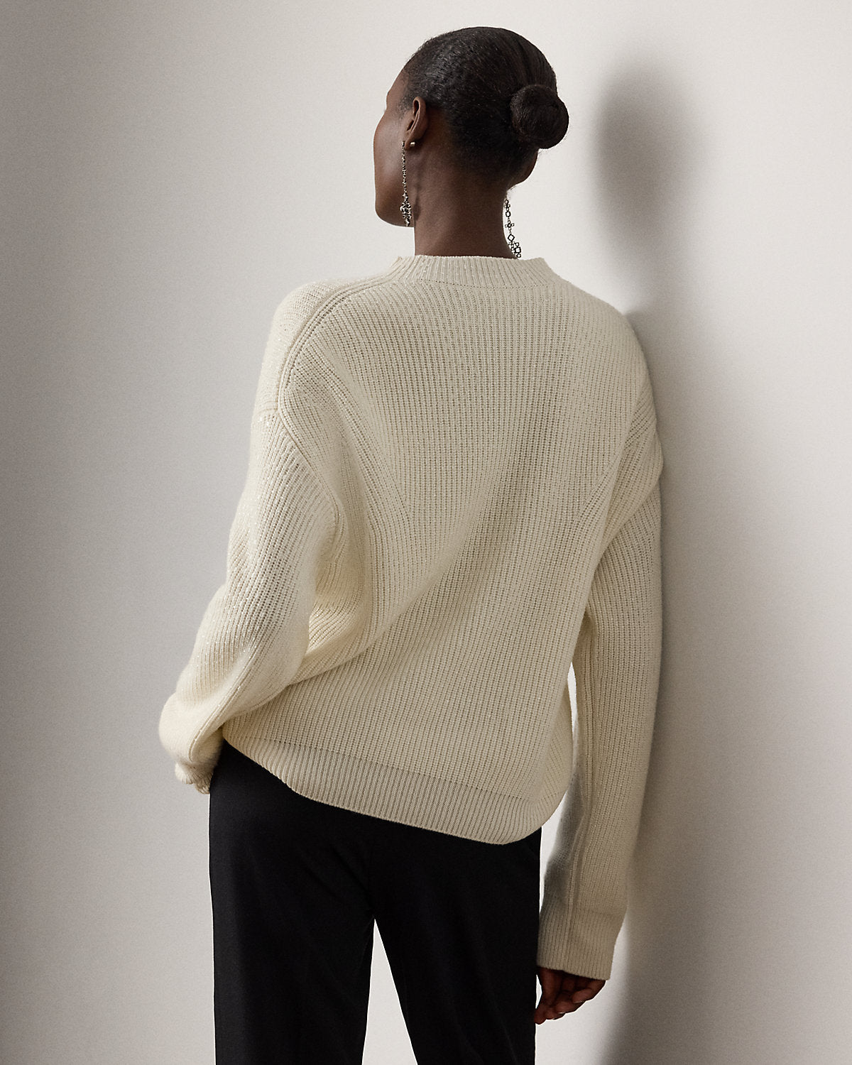 Ralph Lauren Embellished Cashmere Crewneck Sweater