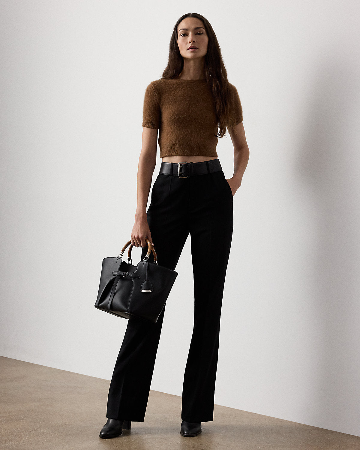 Ralph Lauren CashmereAlpacaBlend Cropped Sweater