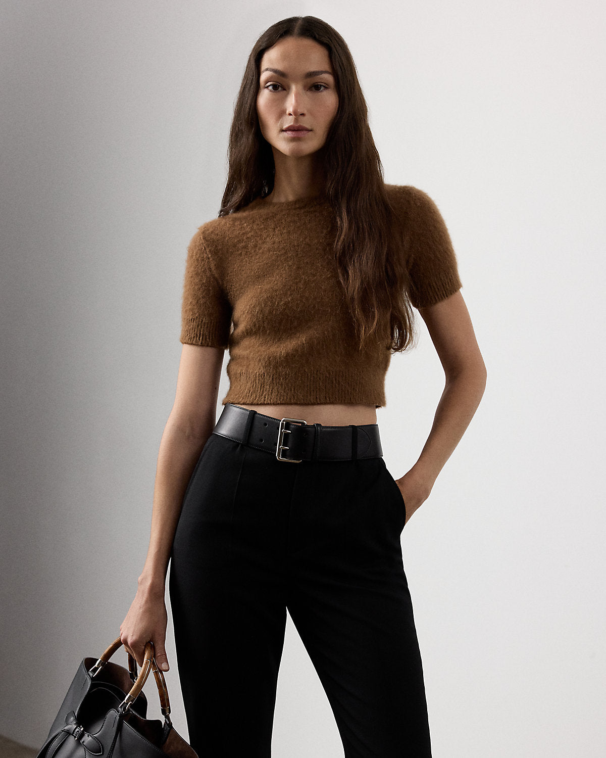 Ralph Lauren CashmereAlpacaBlend Cropped Sweater