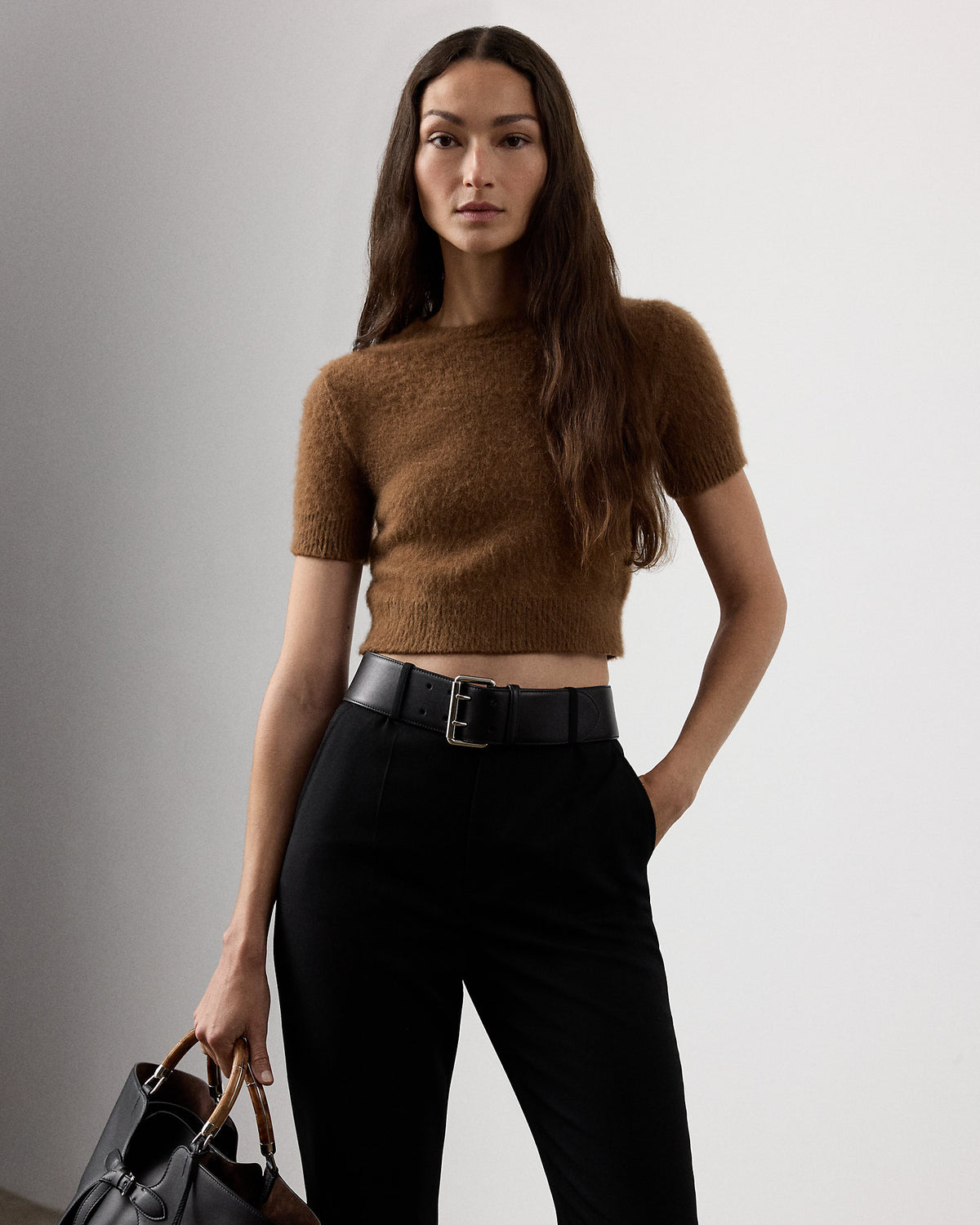 Ralph Lauren CashmereAlpacaBlend Cropped Sweater