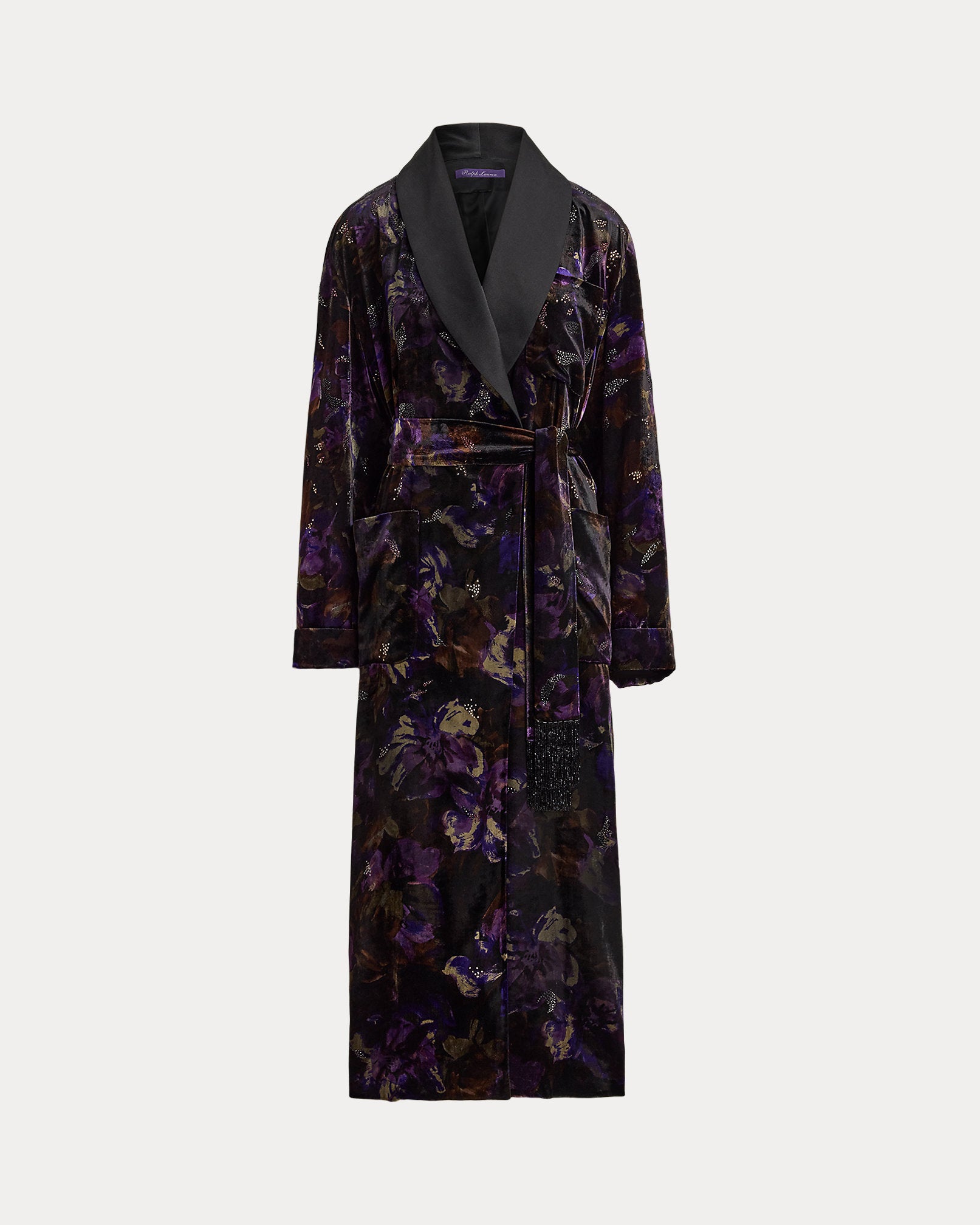 Ralph Lauren Emmit Embellished Floral Velvet Coat