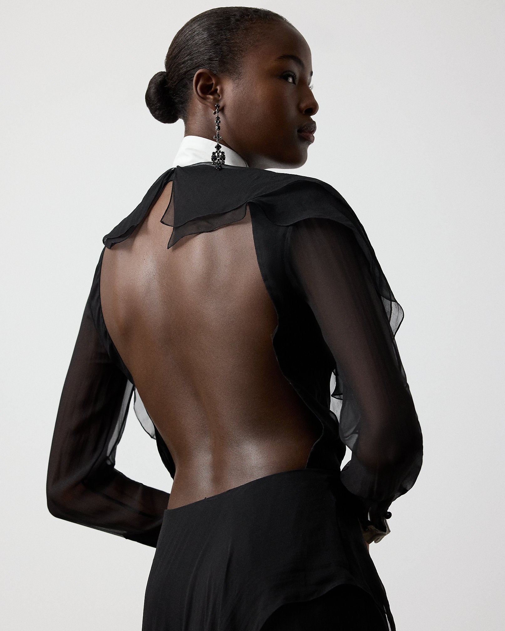 Ralph Lauren Emala Silk Chiffon Evening Dress