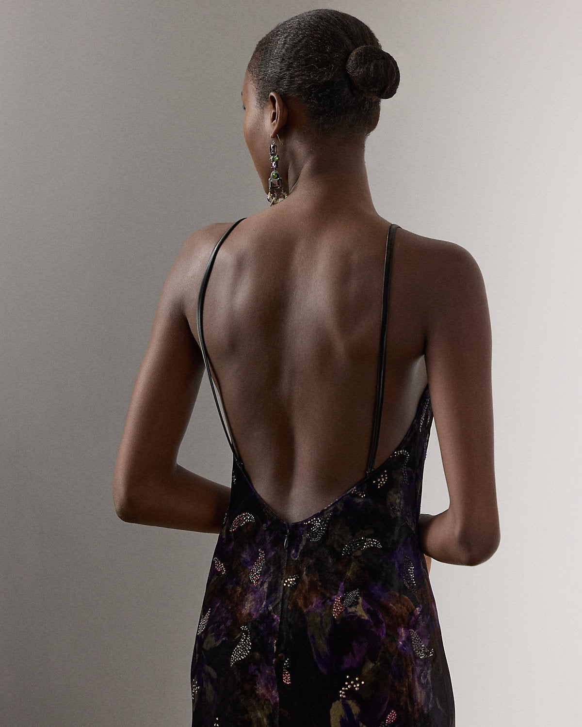 Ralph Lauren Shayna Embellished Floral Evening Dress