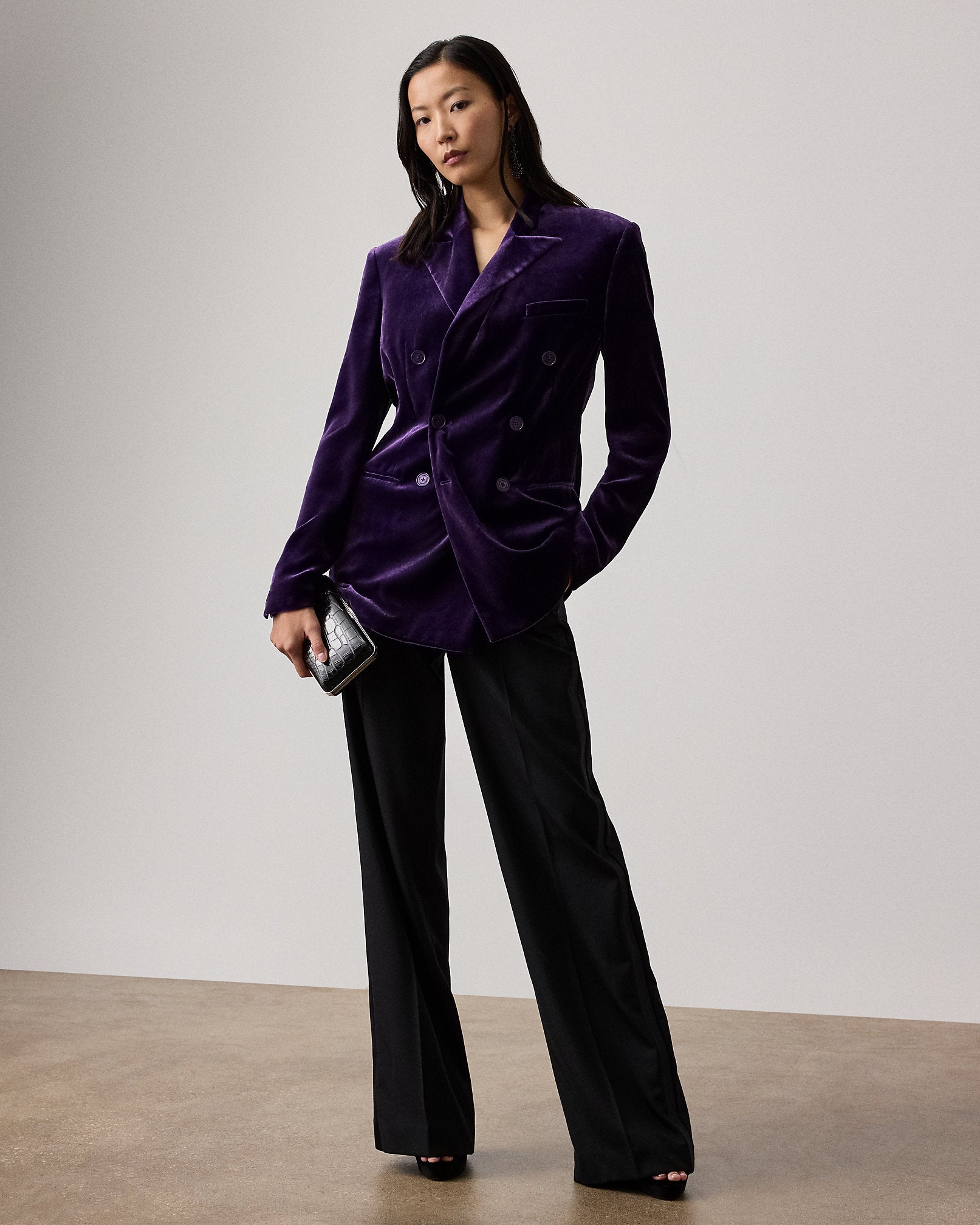 Ralph Lauren Ansley Stretch Velvet Jacket