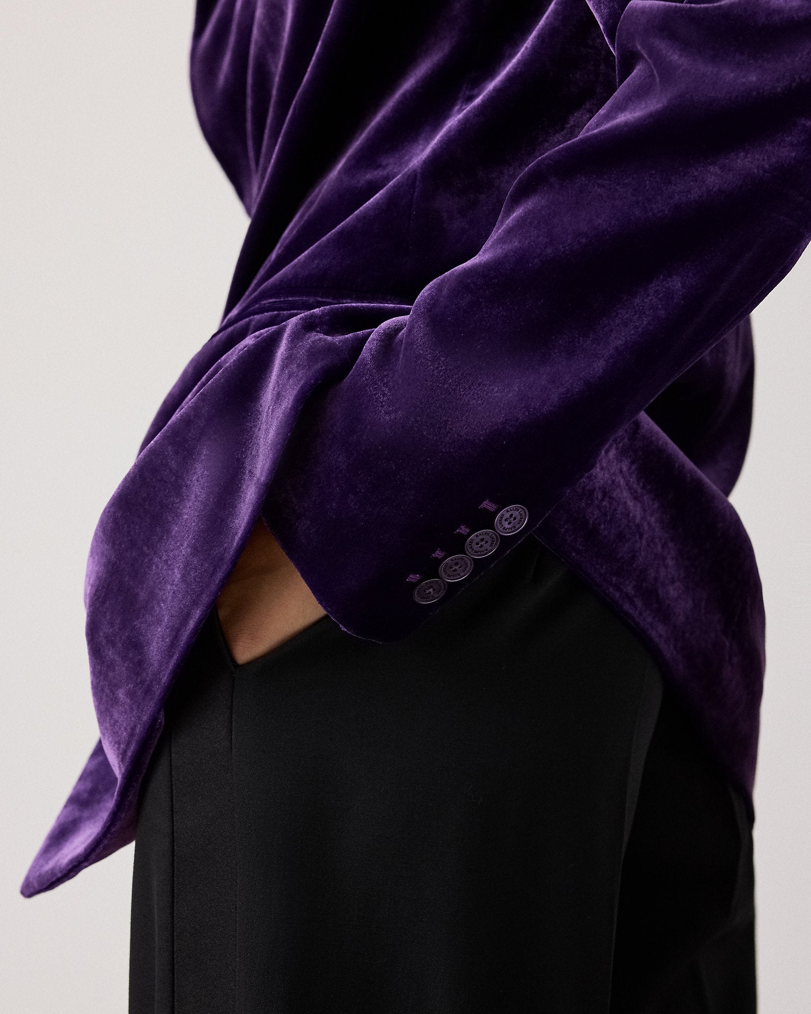 Ralph Lauren Ansley Stretch Velvet Jacket