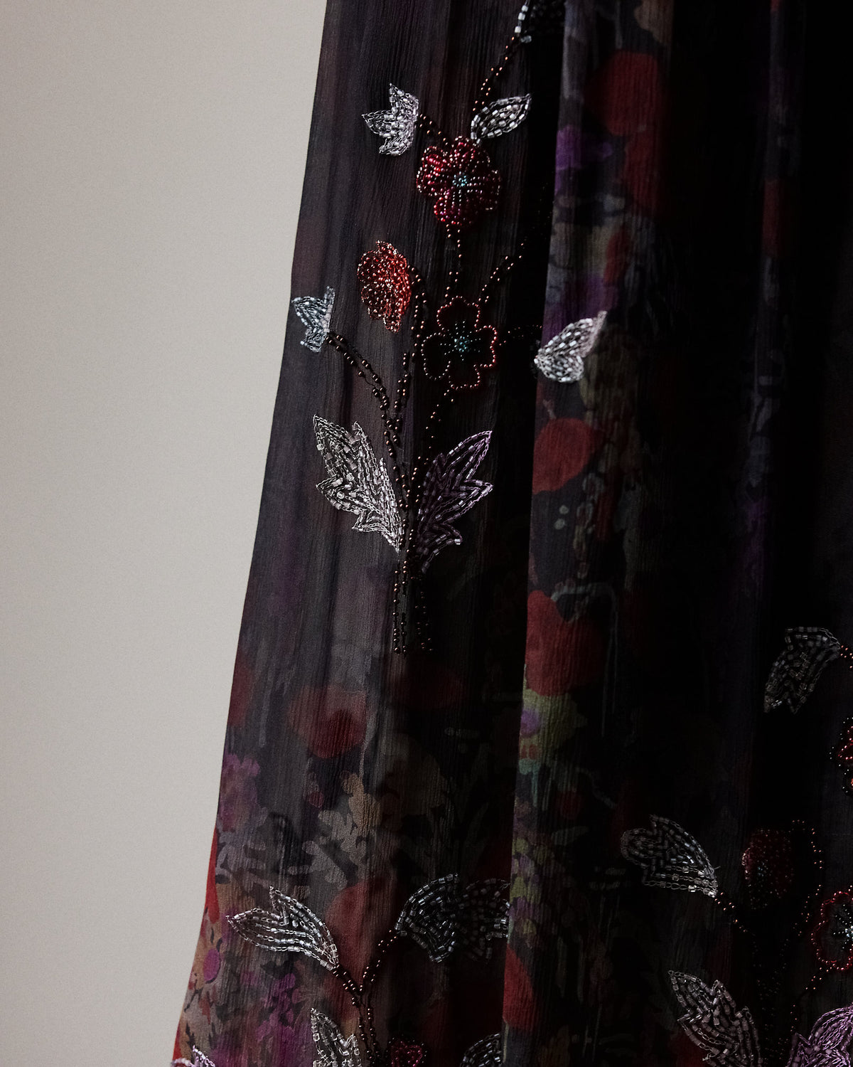 Ralph Lauren Gabriella Embellished Floral Skirt