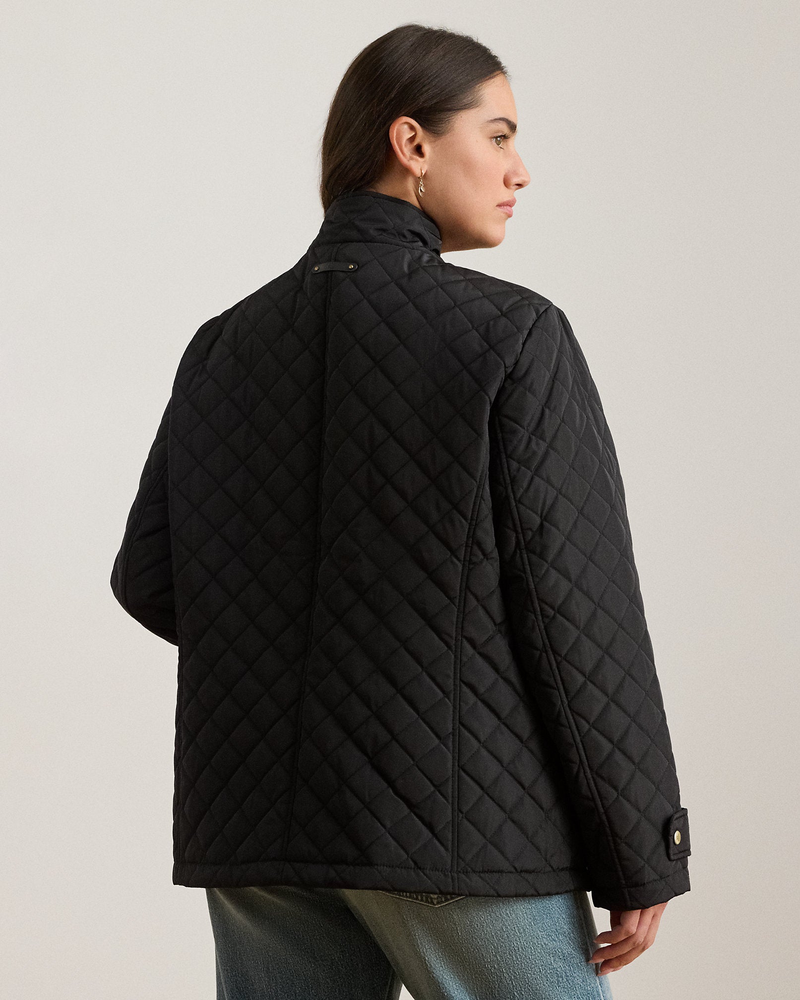 Ralph Lauren DiamondQuilted Mockneck Jacket
