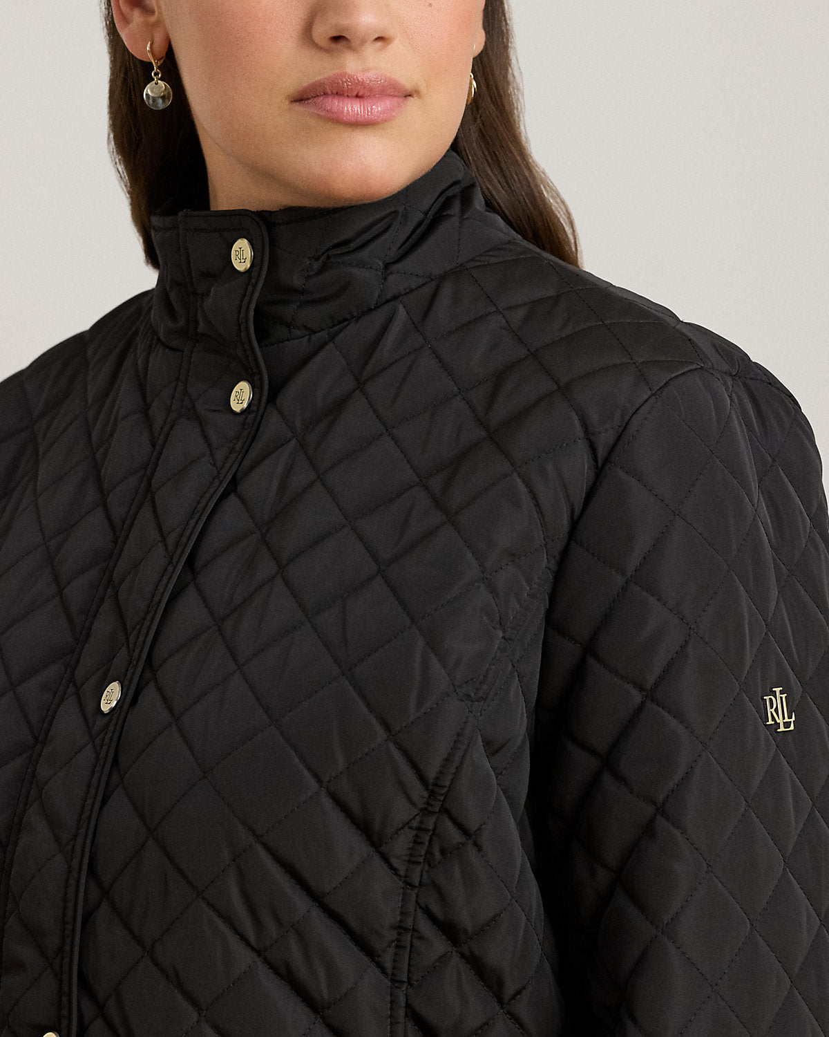 Ralph Lauren DiamondQuilted Mockneck Jacket