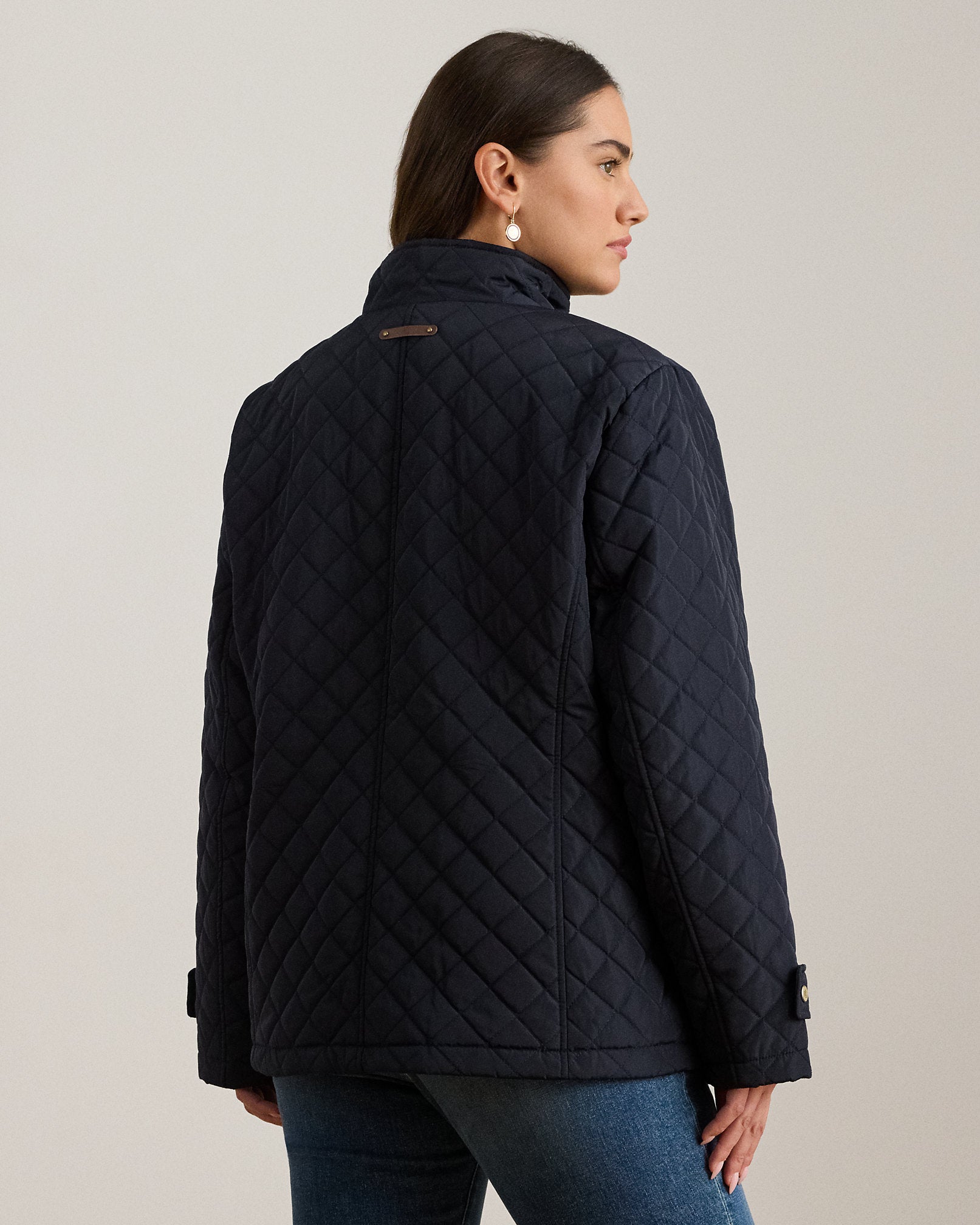 Ralph Lauren DiamondQuilted Mockneck Jacket