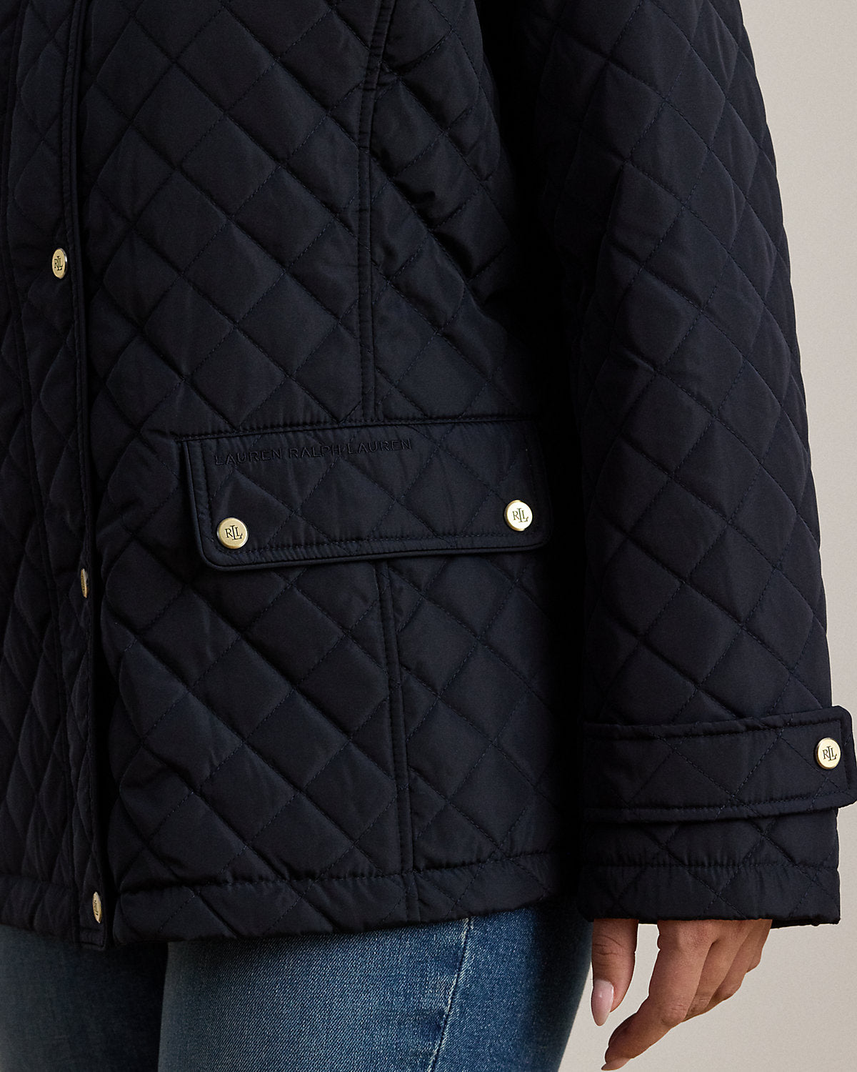 Ralph Lauren DiamondQuilted Mockneck Jacket