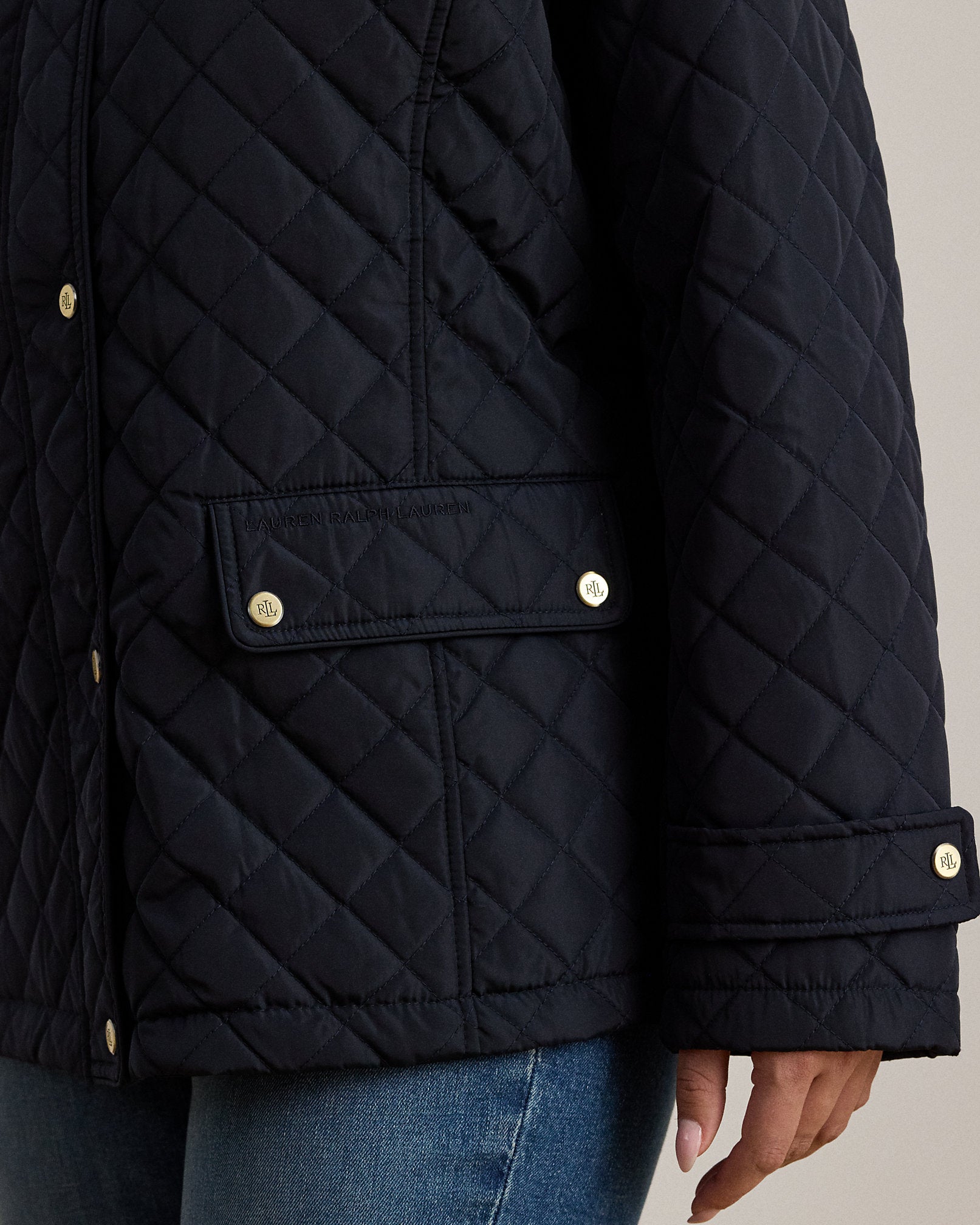 Ralph Lauren DiamondQuilted Mockneck Jacket