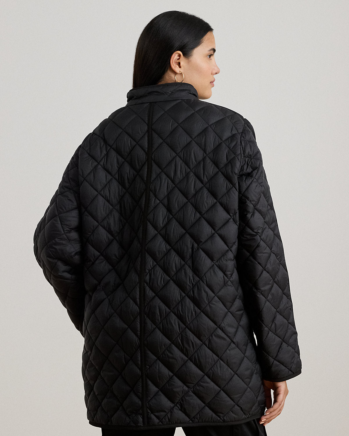 Ralph Lauren DiamondQuilted Mockneck Jacket