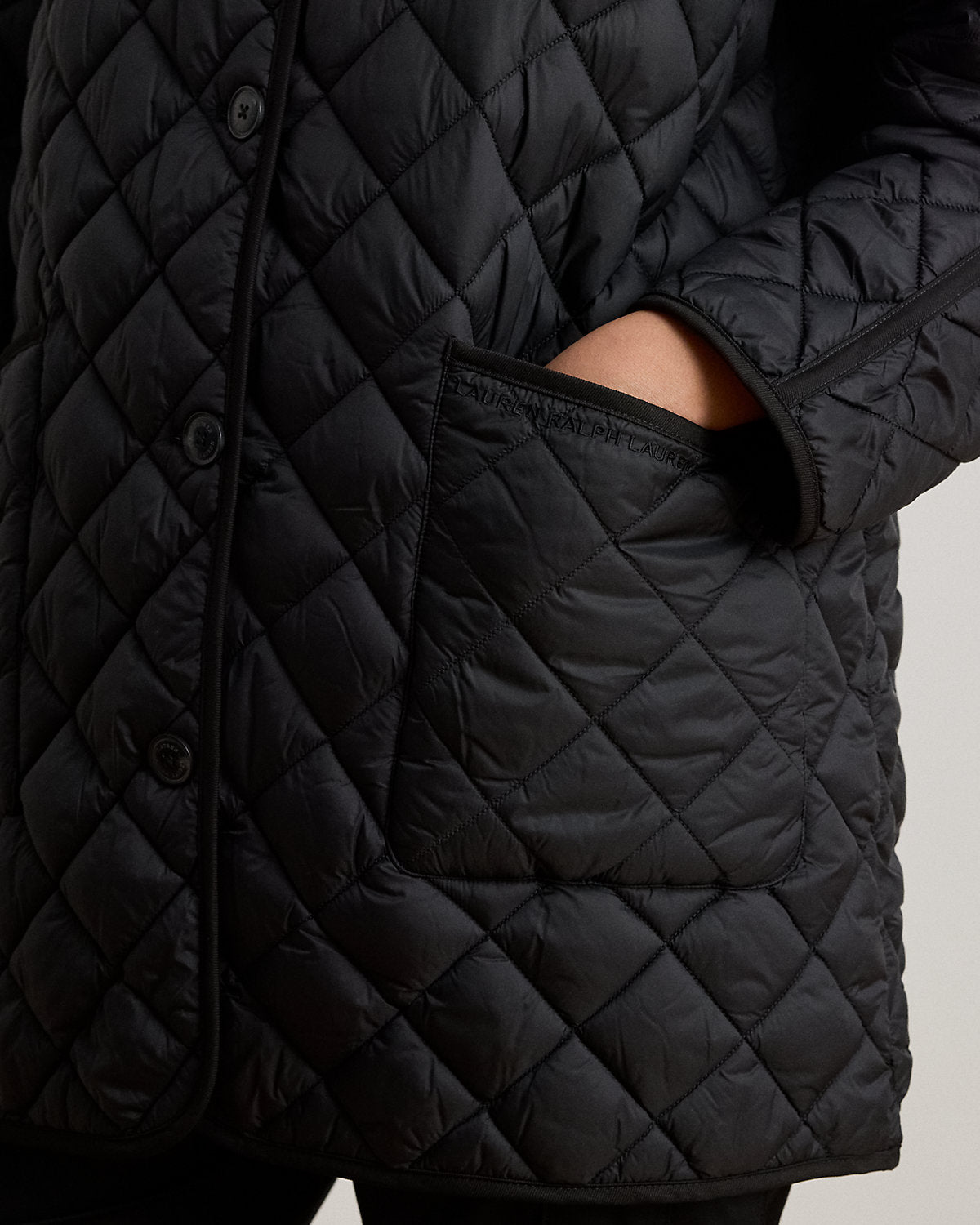 Ralph Lauren DiamondQuilted Mockneck Jacket