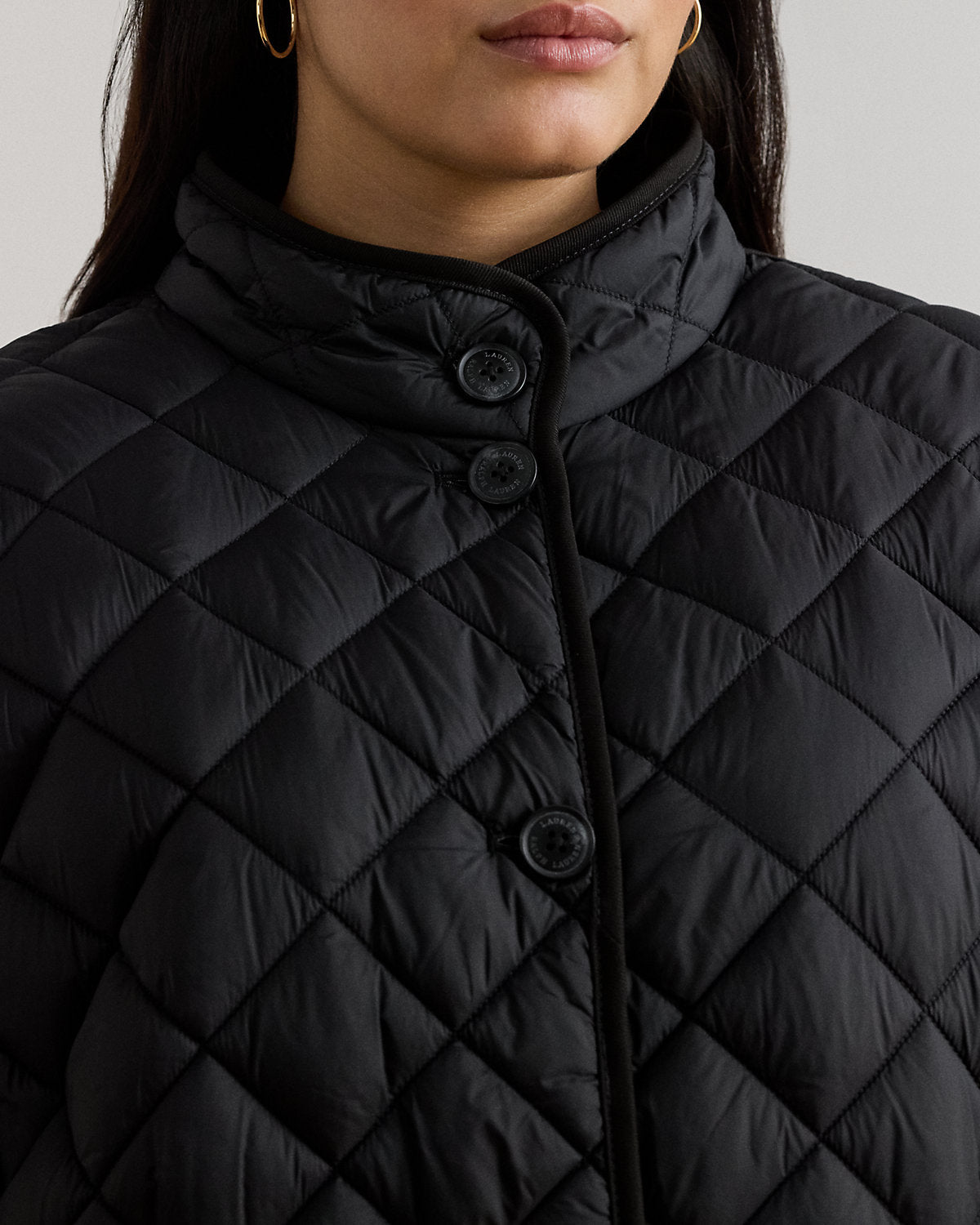 Ralph Lauren DiamondQuilted Mockneck Jacket
