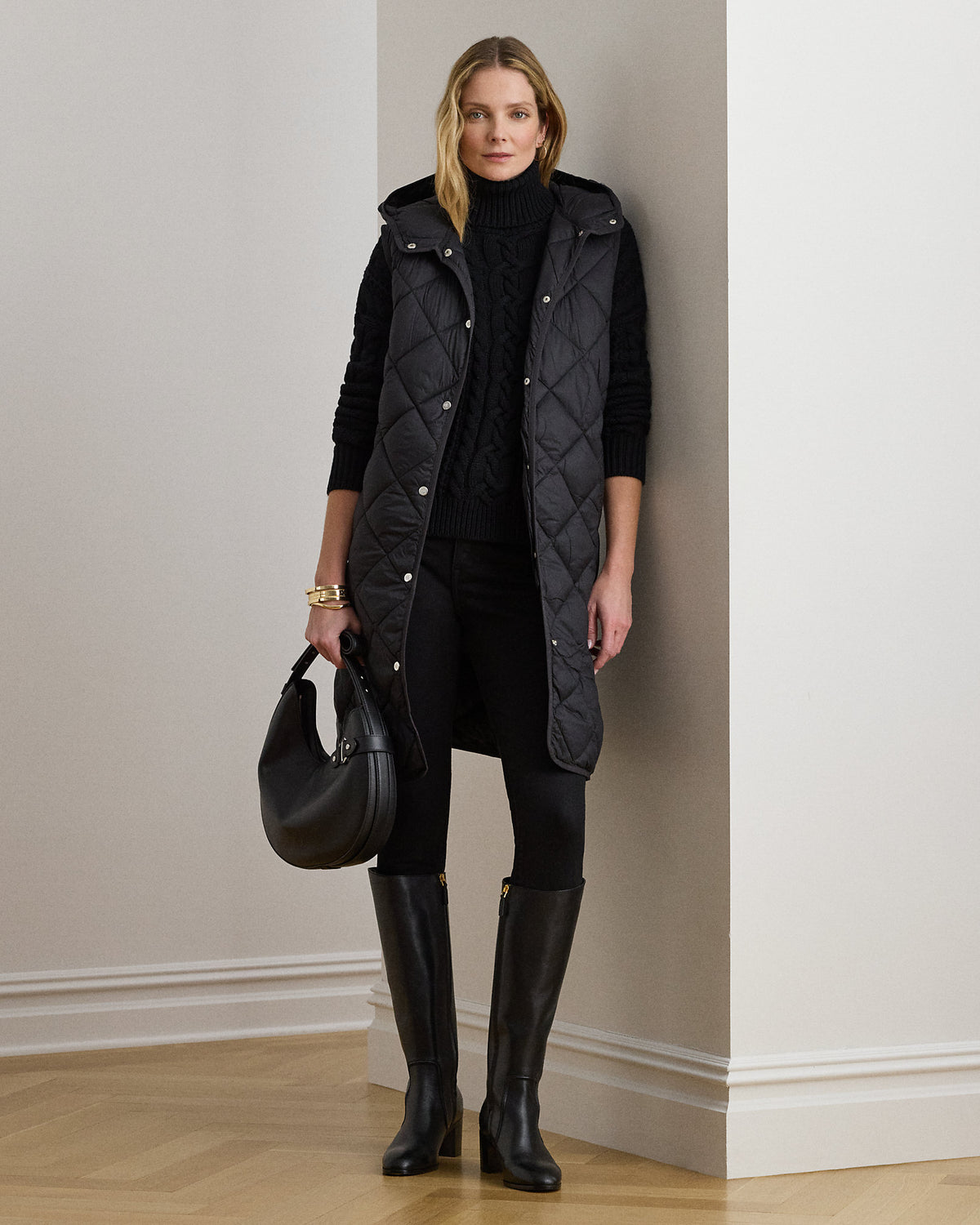 Ralph Lauren DiamondQuilted Hooded Vest