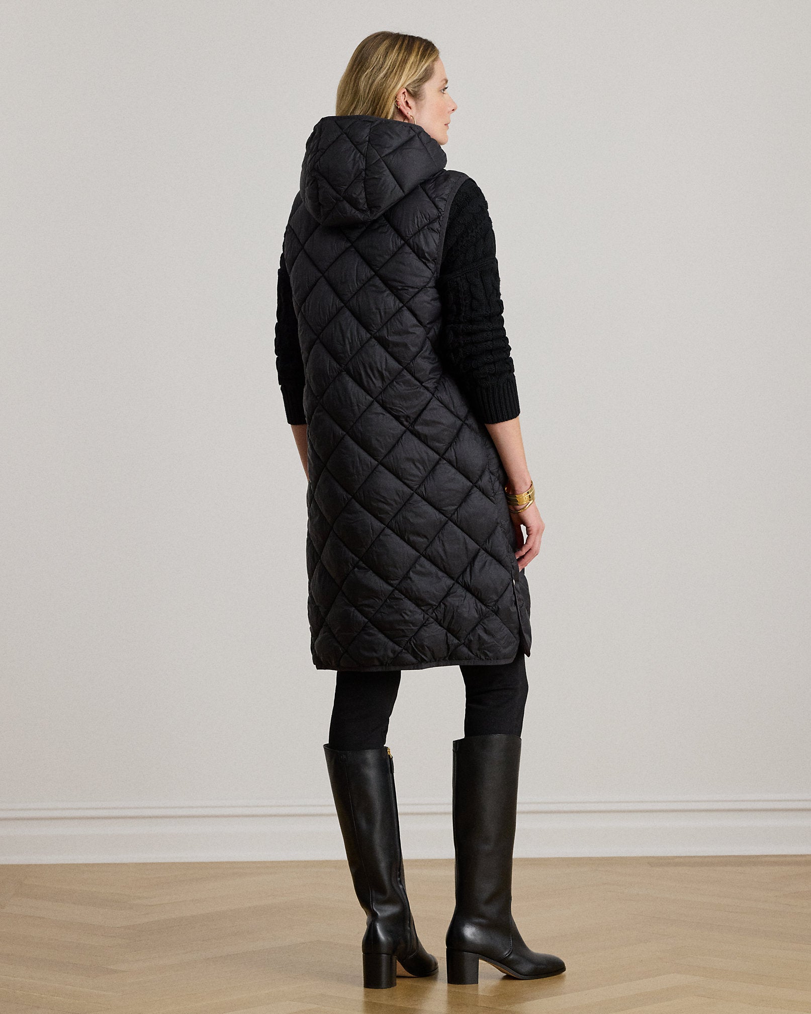 Ralph Lauren DiamondQuilted Hooded Vest