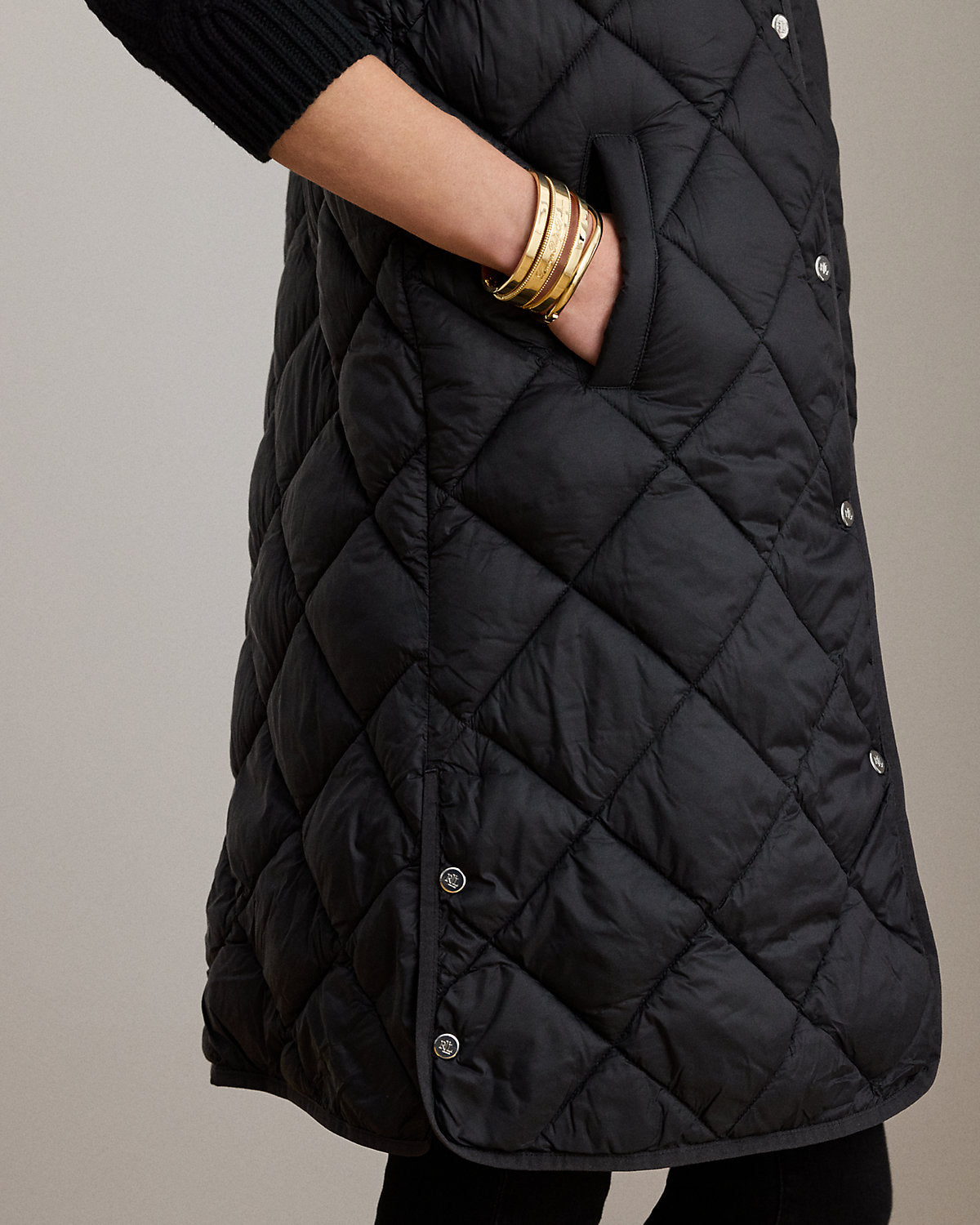 Ralph Lauren DiamondQuilted Hooded Vest