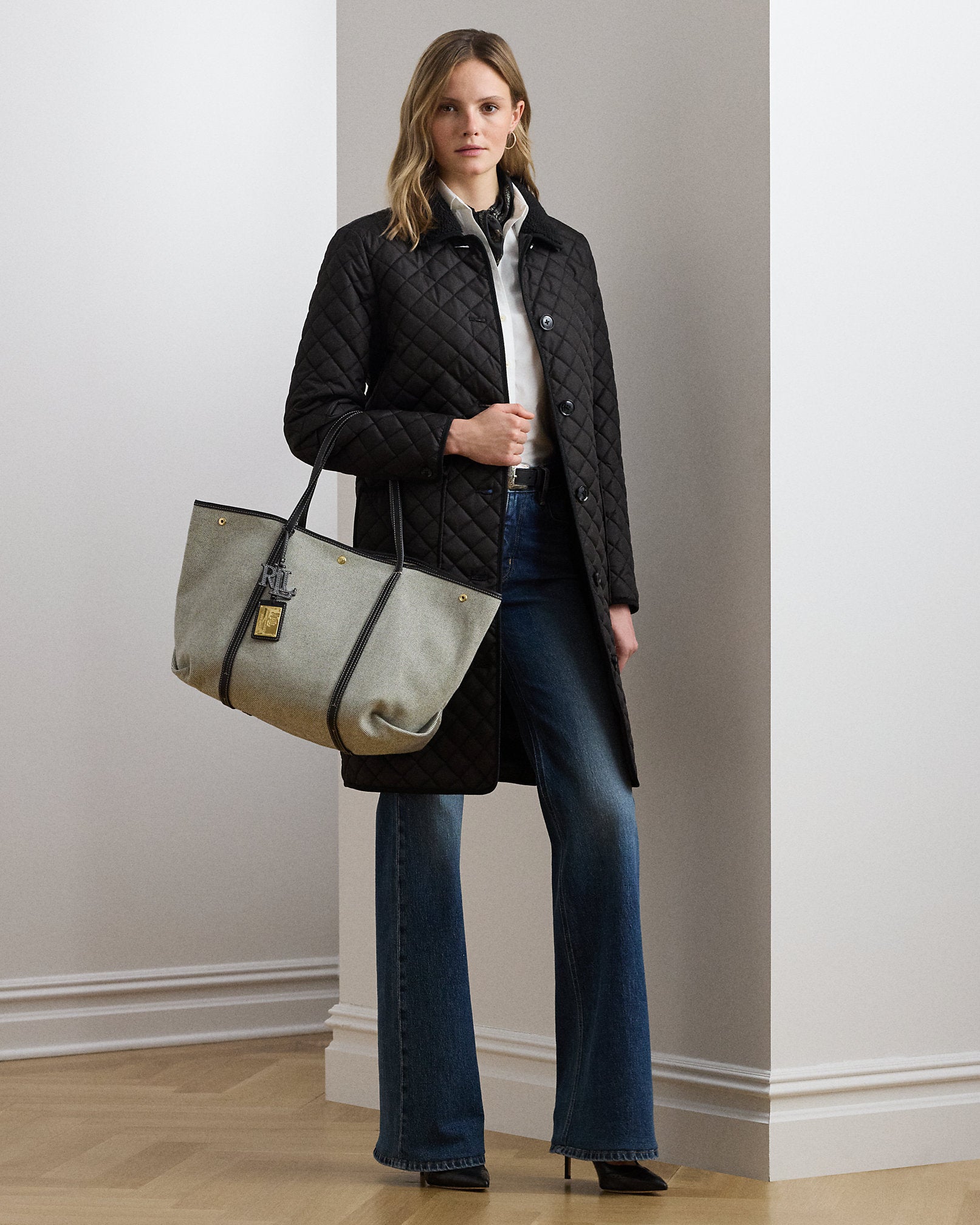 Ralph Lauren FauxShearlingTrim Quilted Jacket