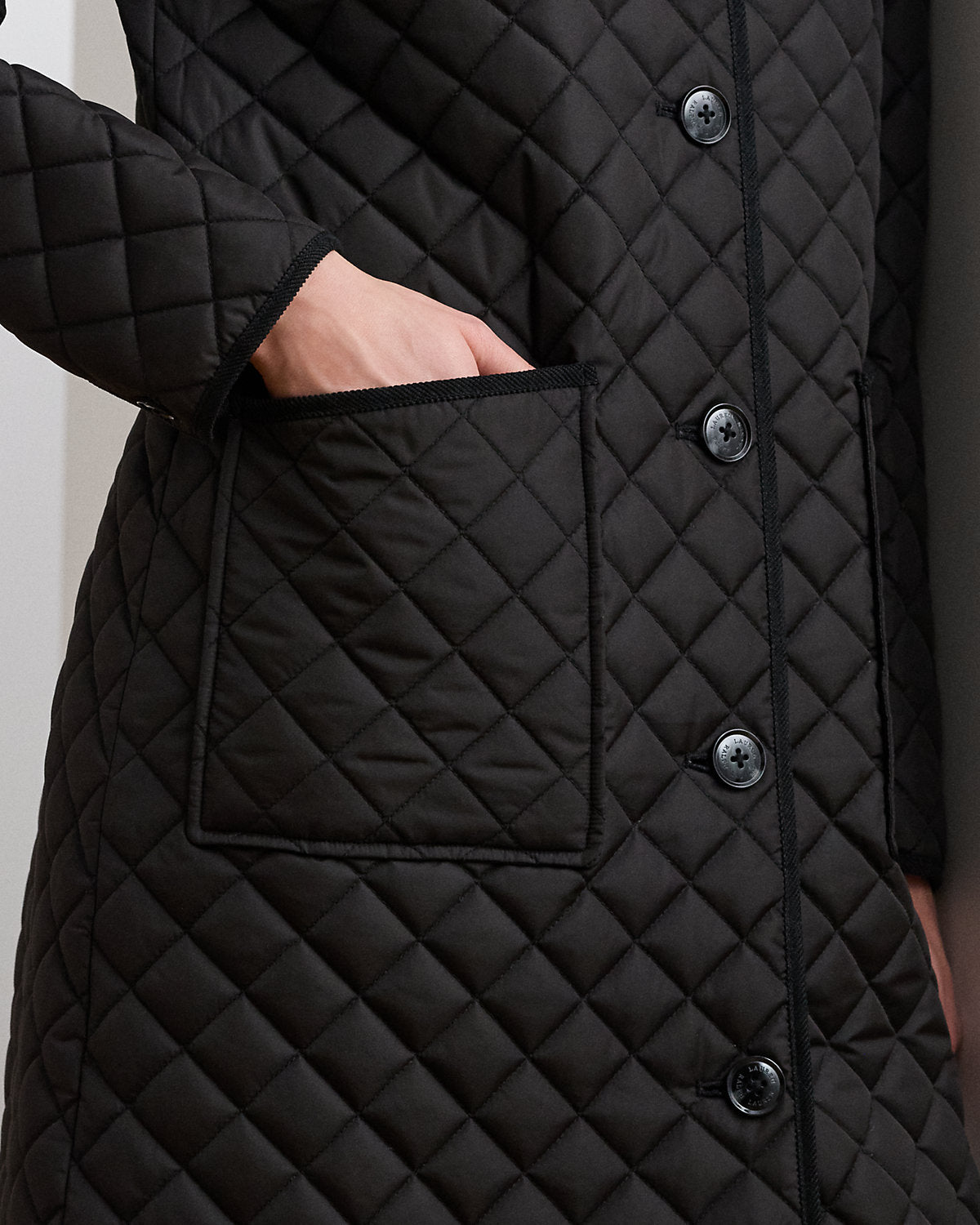 Ralph Lauren FauxShearlingTrim Quilted Jacket