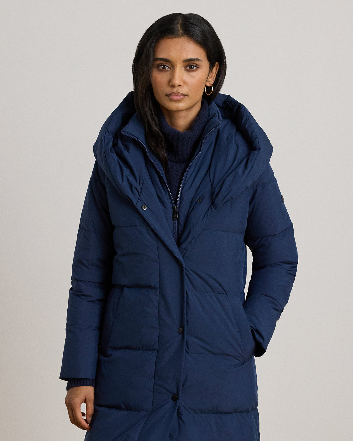 Ralph Lauren OversizeCollar Quilted Down Coat