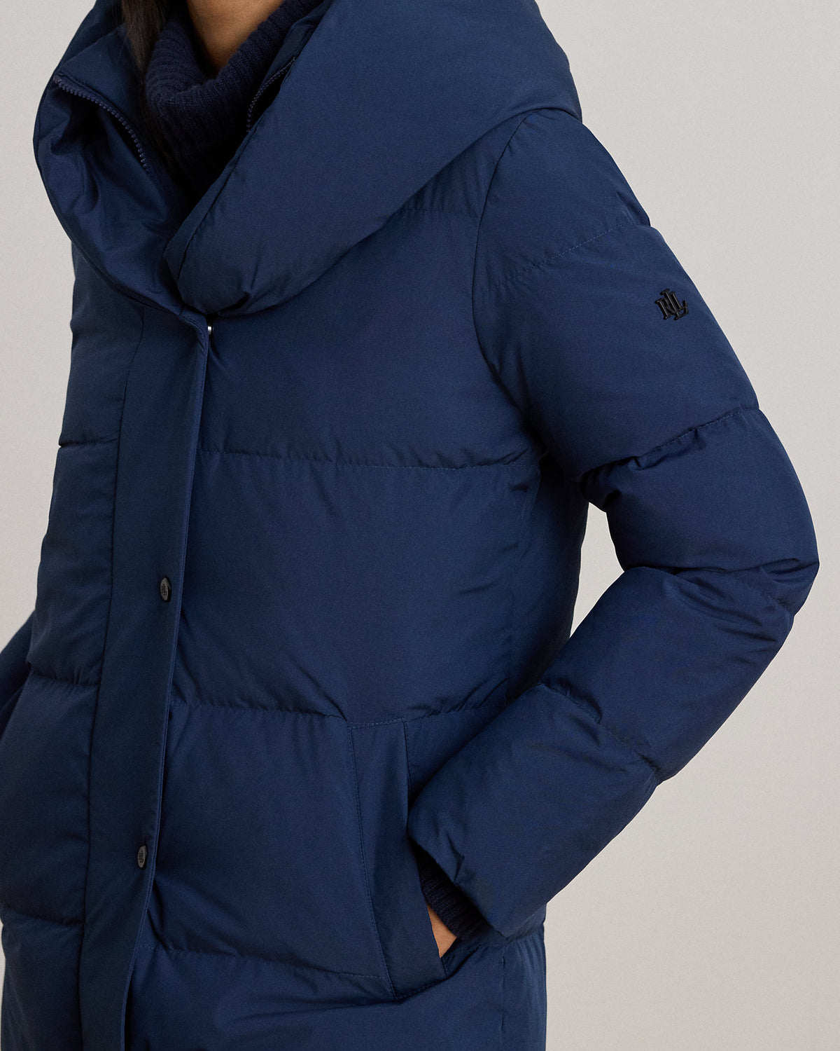 Ralph Lauren OversizeCollar Quilted Down Coat