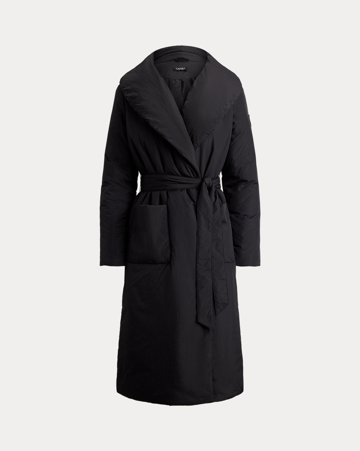 Ralph Lauren Belted OversizeCollar Puffer Wrap Coat