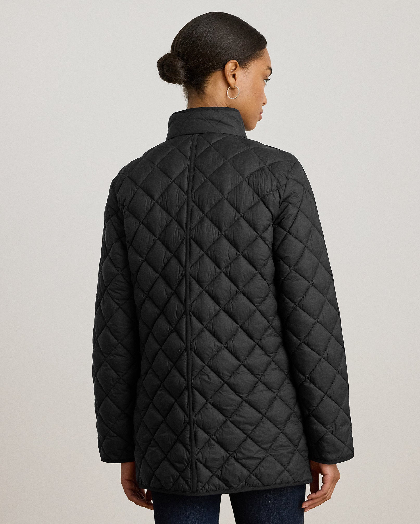 Ralph Lauren DiamondQuilted Mockneck Jacket