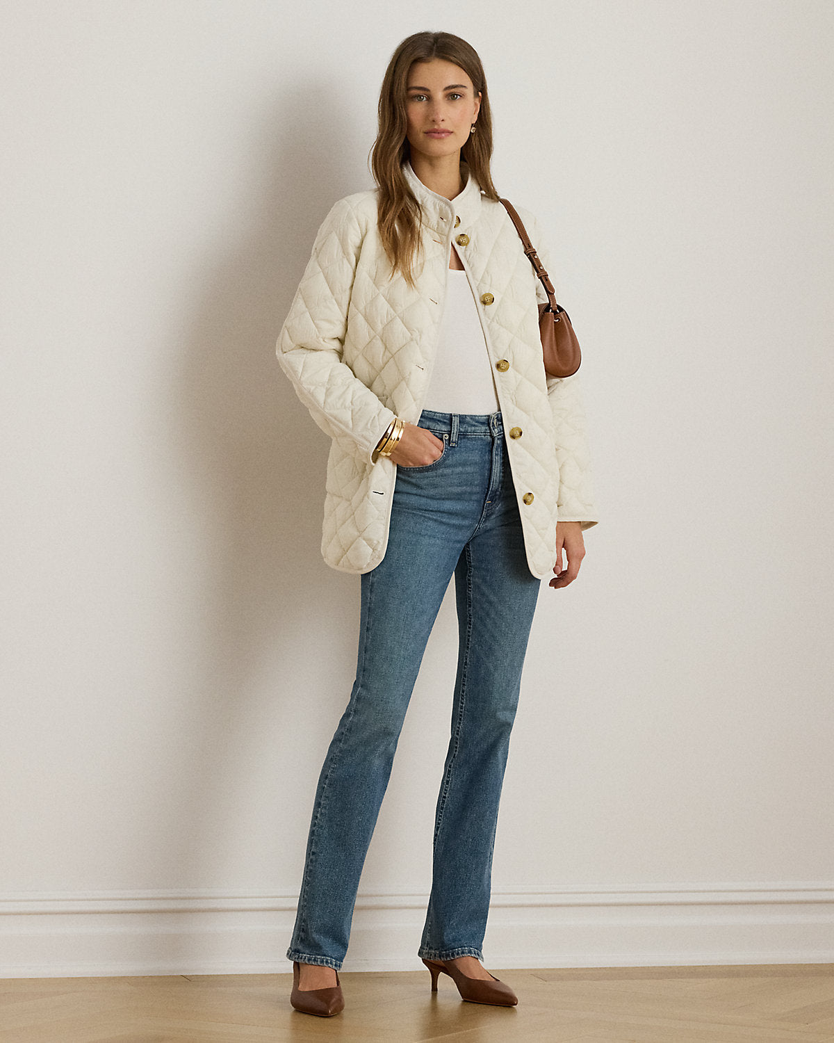 Ralph Lauren DiamondQuilted Mockneck Jacket