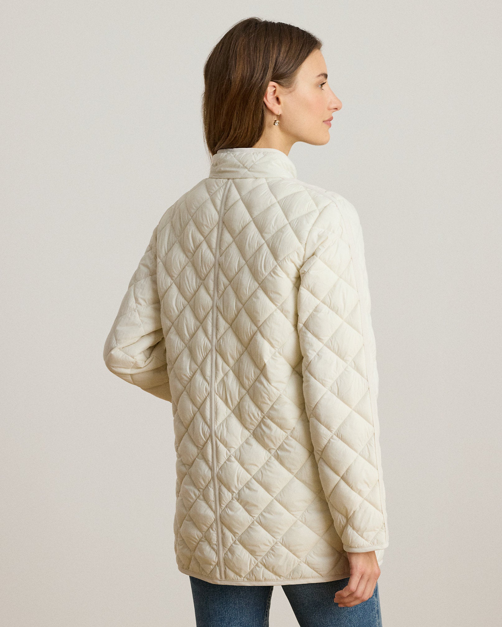Ralph Lauren DiamondQuilted Mockneck Jacket