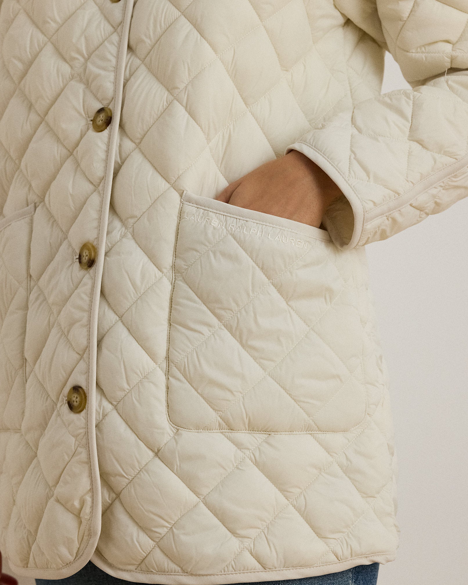 Ralph Lauren DiamondQuilted Mockneck Jacket
