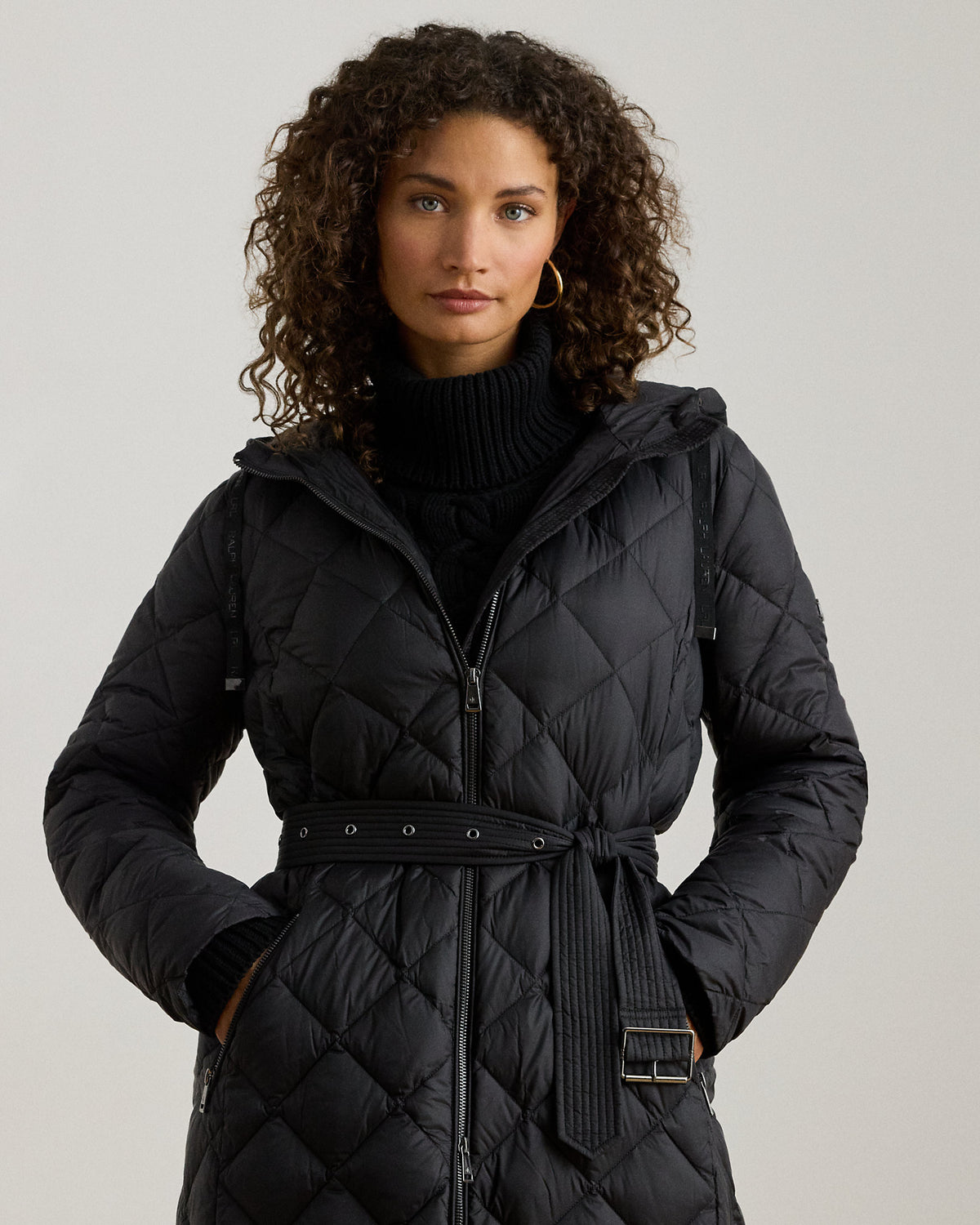 Ralph Lauren Hooded DiamondQuilted Down Maxicoat